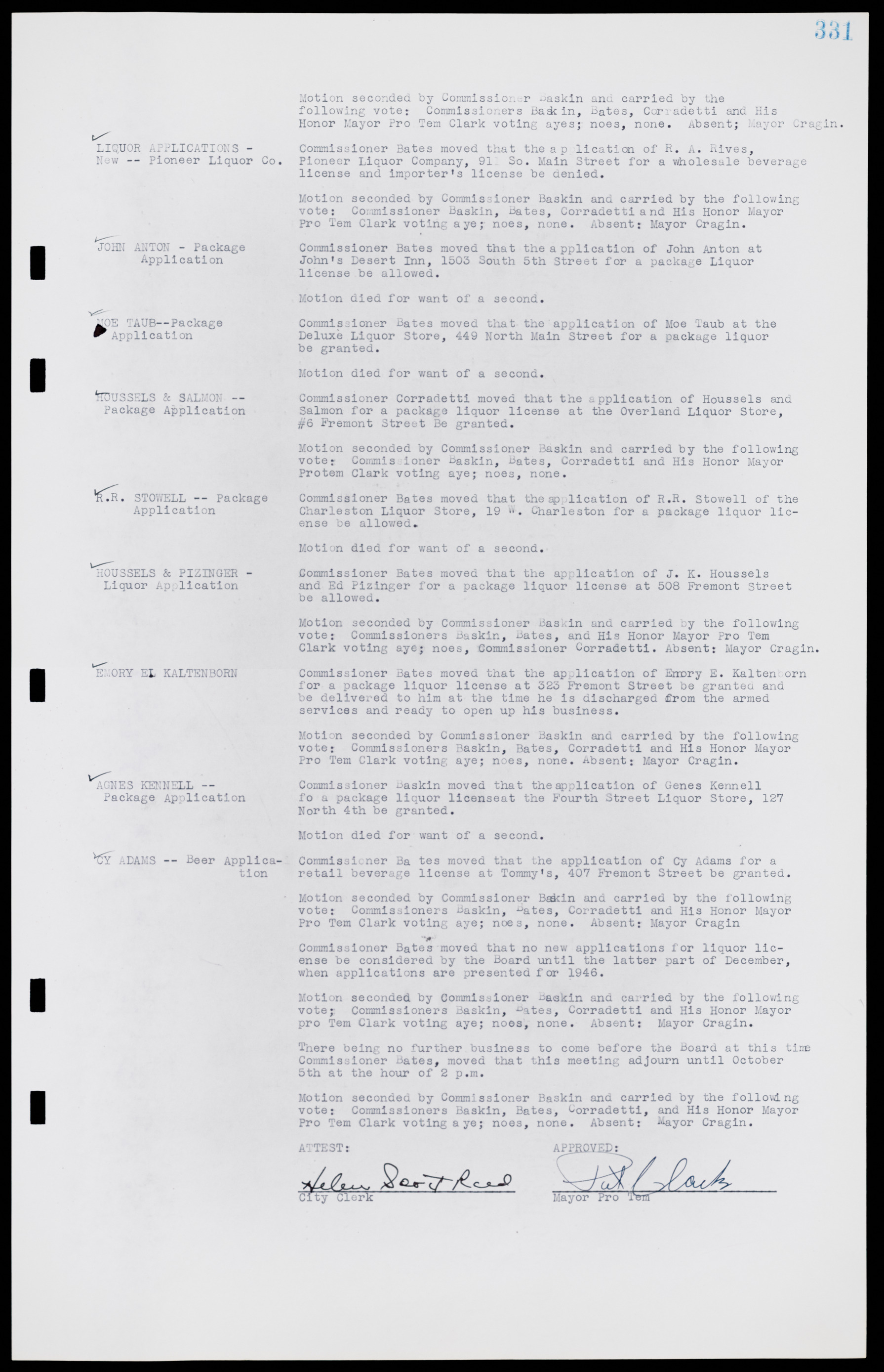 Las Vegas City Commission Minutes, August 11, 1942 to December 30, 1946, lvc000005-355