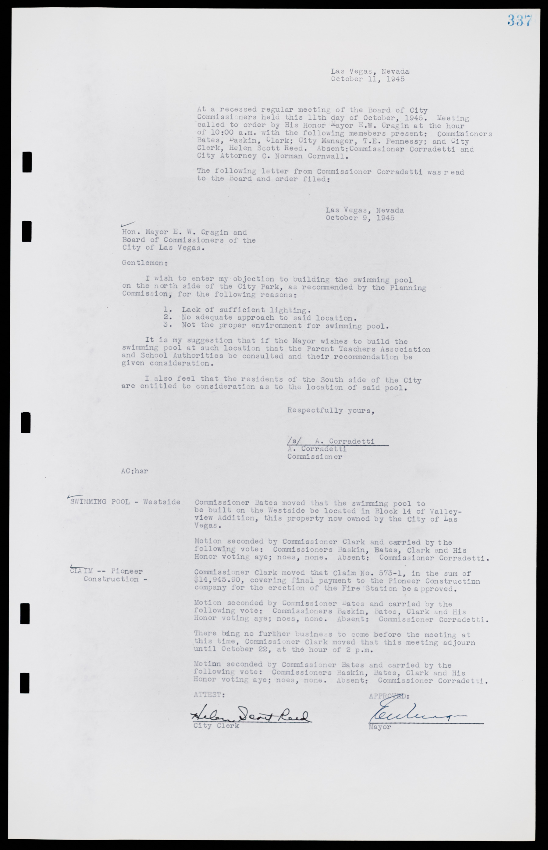 Las Vegas City Commission Minutes, August 11, 1942 to December 30, 1946, lvc000005-361