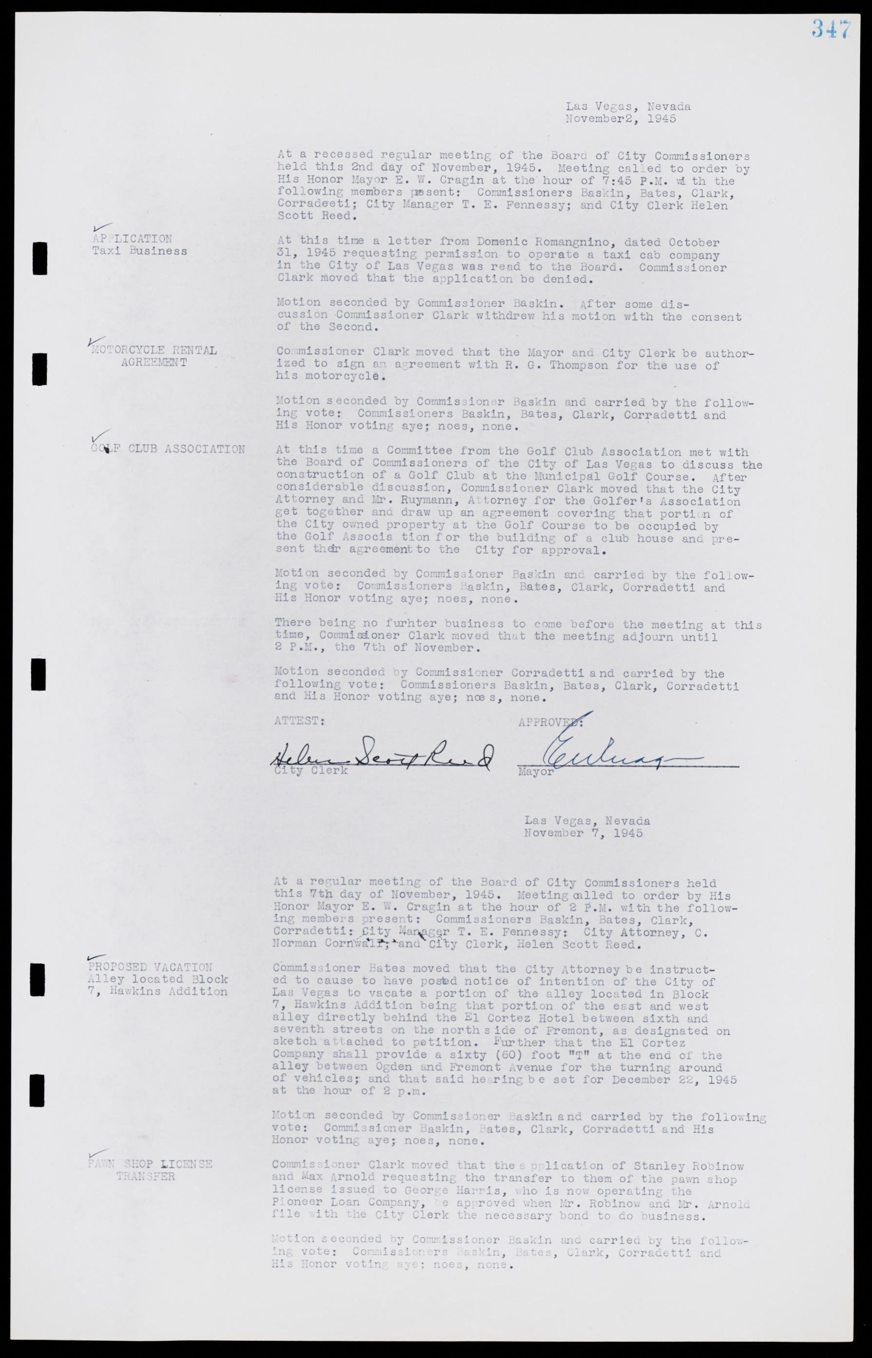 Las Vegas City Commission Minutes, August 11, 1942 to December 30, 1946, lvc000005-372