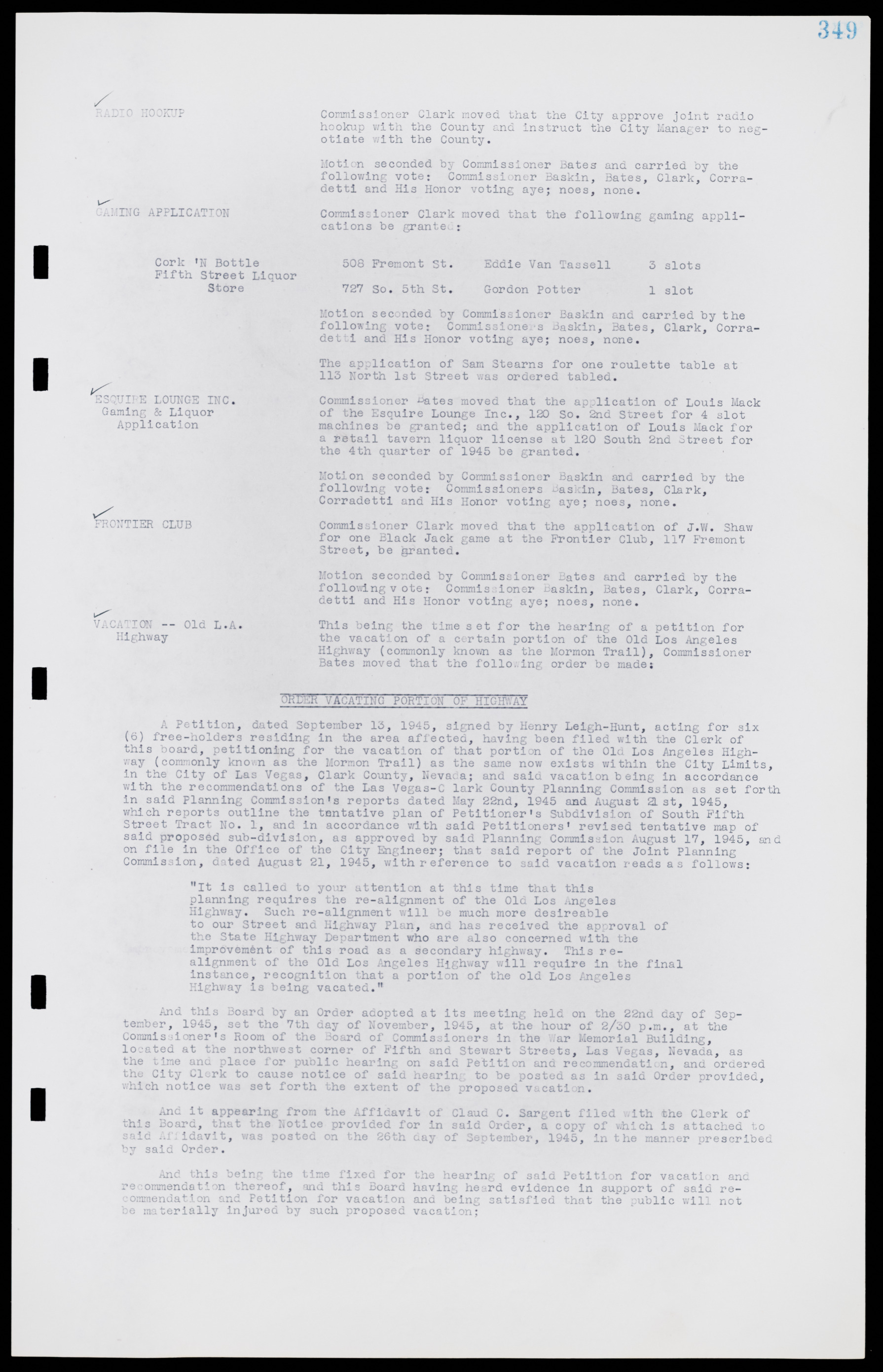 Las Vegas City Commission Minutes, August 11, 1942 to December 30, 1946, lvc000005-374