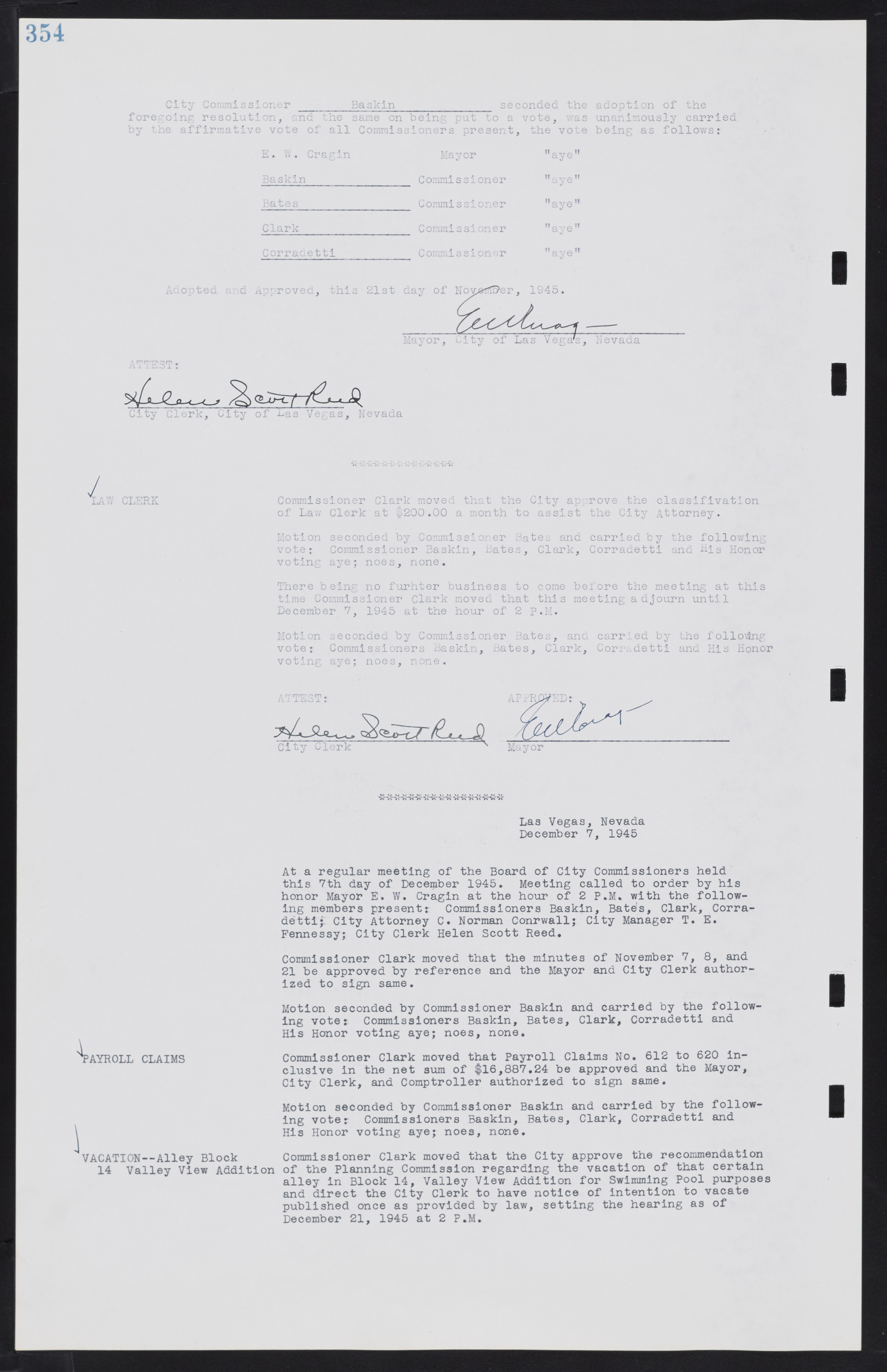 Las Vegas City Commission Minutes, August 11, 1942 to December 30, 1946, lvc000005-379