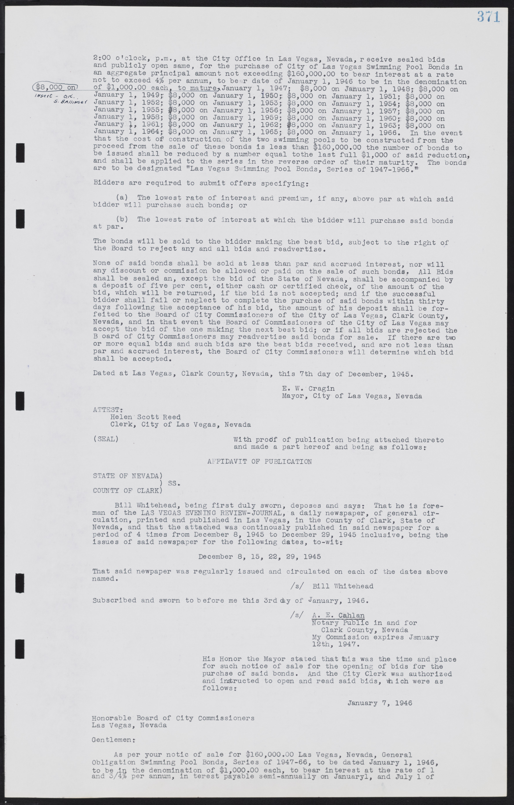 Las Vegas City Commission Minutes, August 11, 1942 to December 30, 1946, lvc000005-398