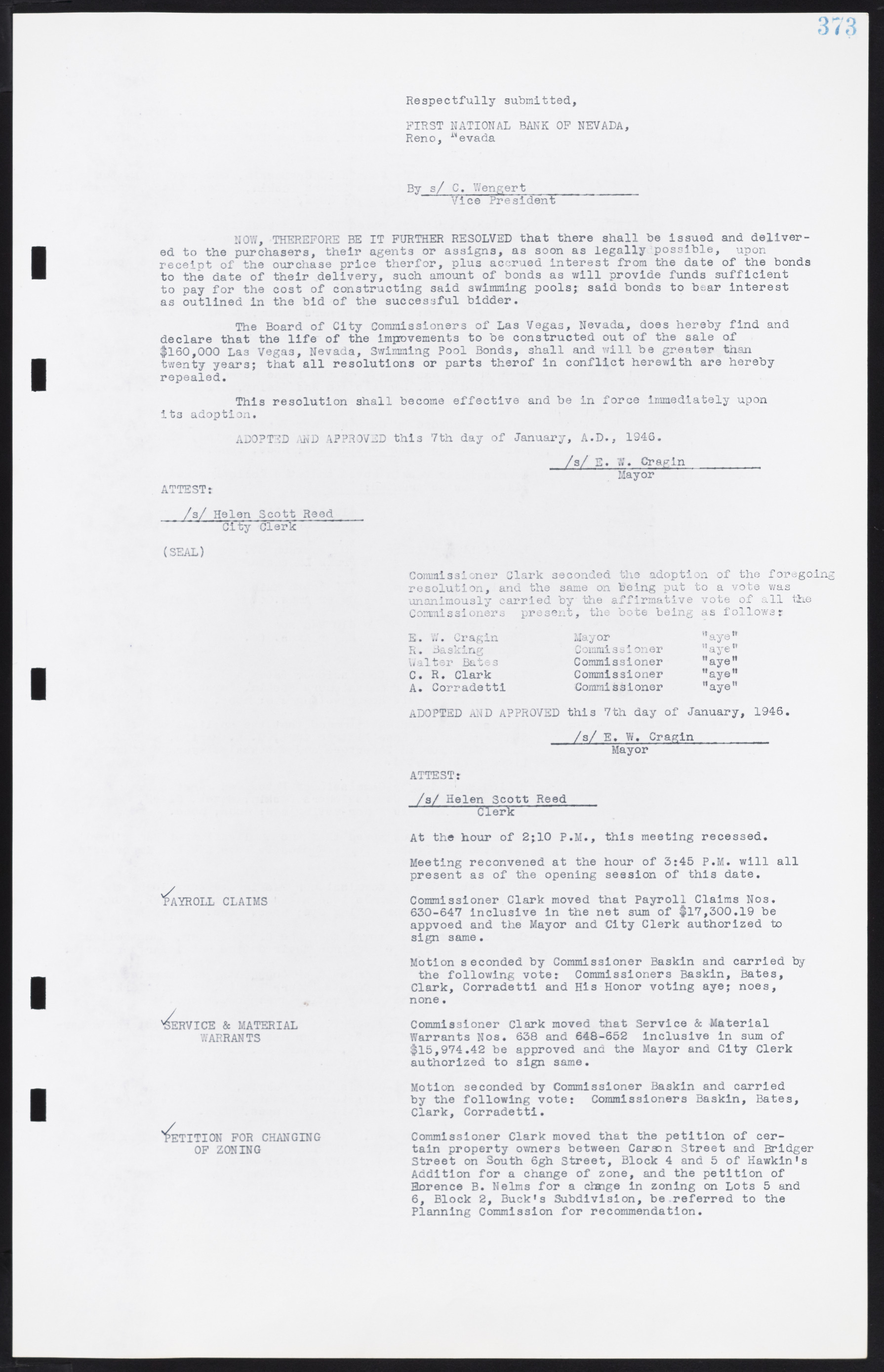 Las Vegas City Commission Minutes, August 11, 1942 to December 30, 1946, lvc000005-400