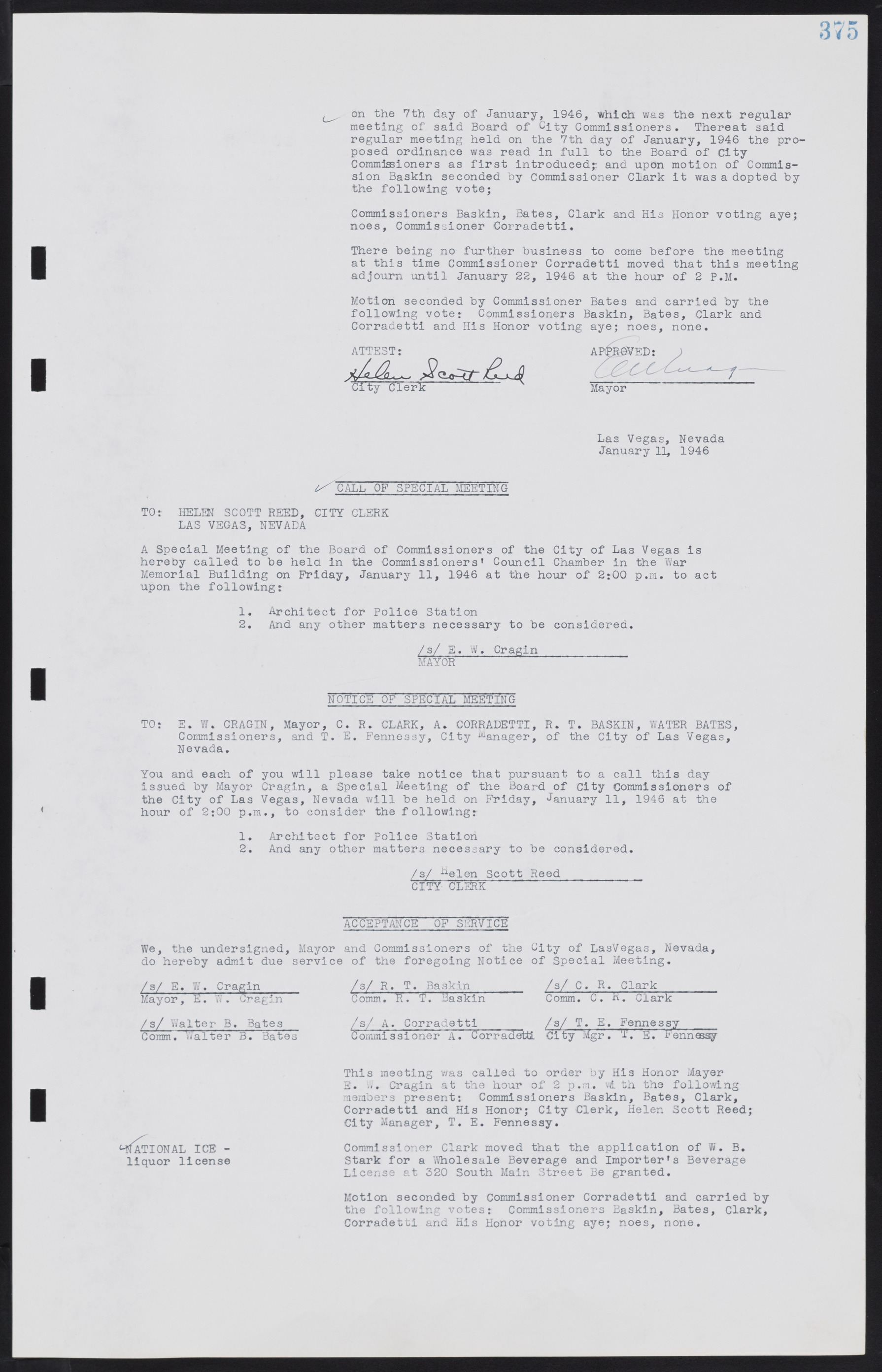 Las Vegas City Commission Minutes, August 11, 1942 to December 30, 1946, lvc000005-402