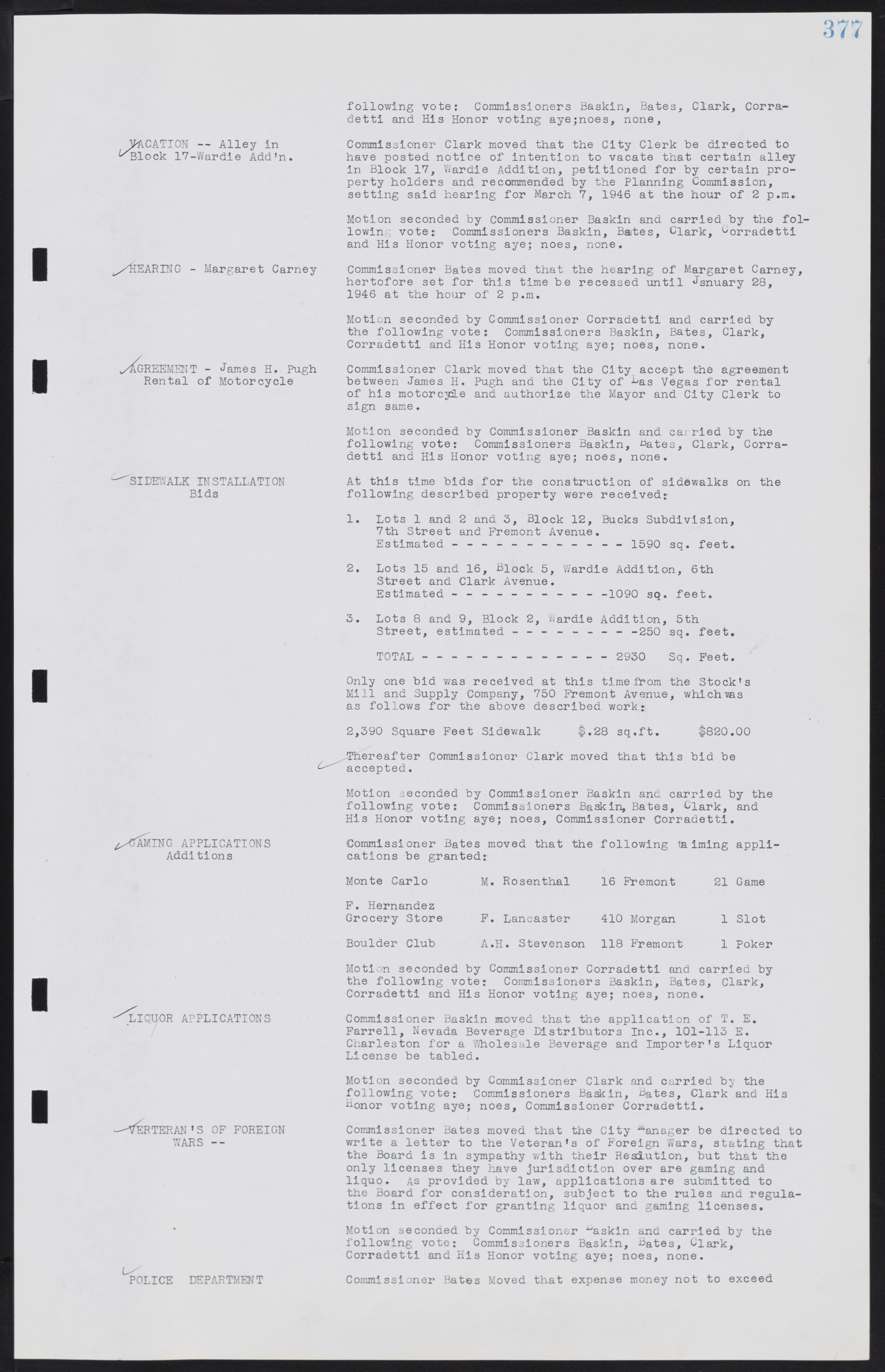 Las Vegas City Commission Minutes, August 11, 1942 to December 30, 1946, lvc000005-404