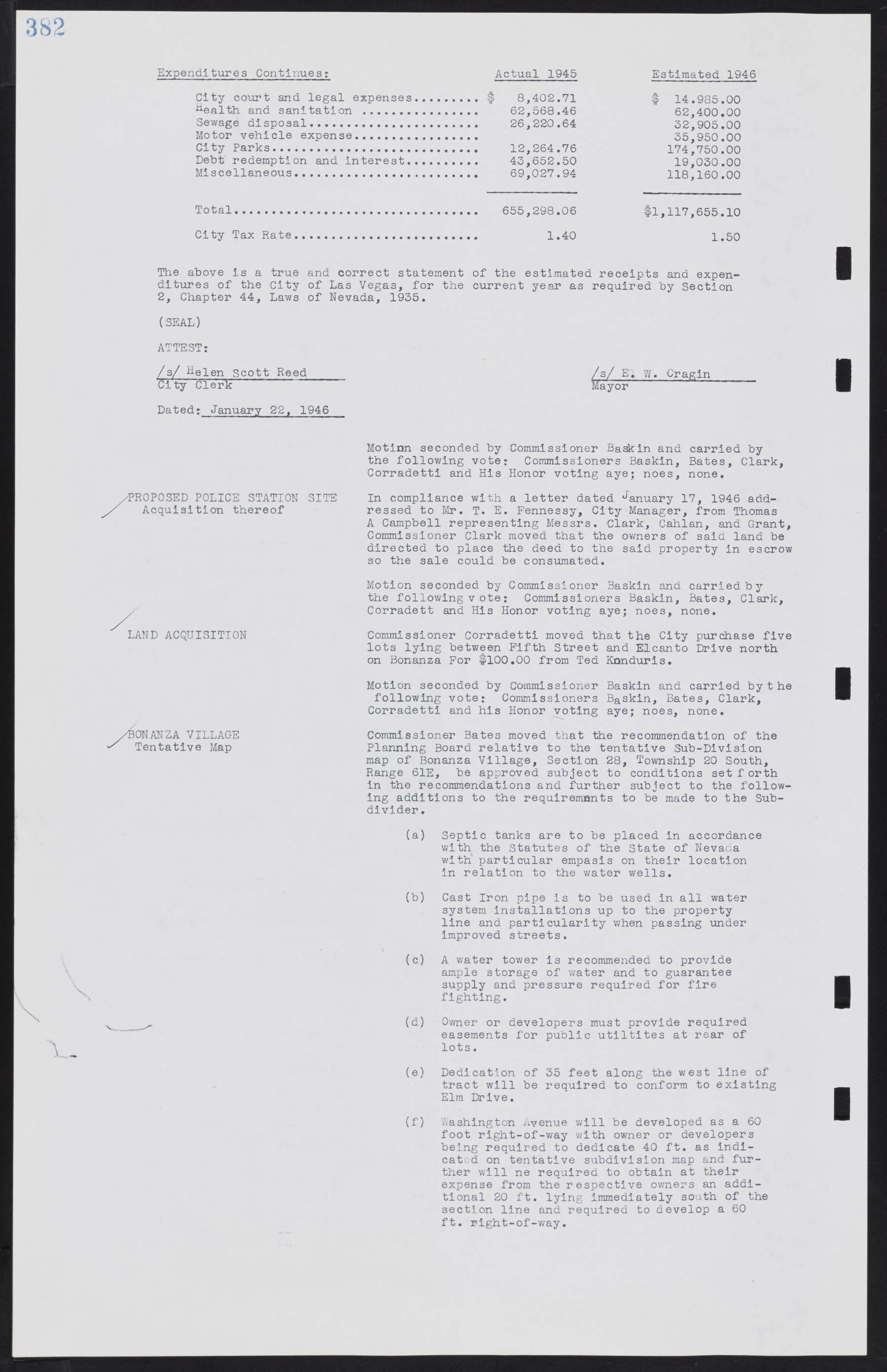 Las Vegas City Commission Minutes, August 11, 1942 to December 30, 1946, lvc000005-409