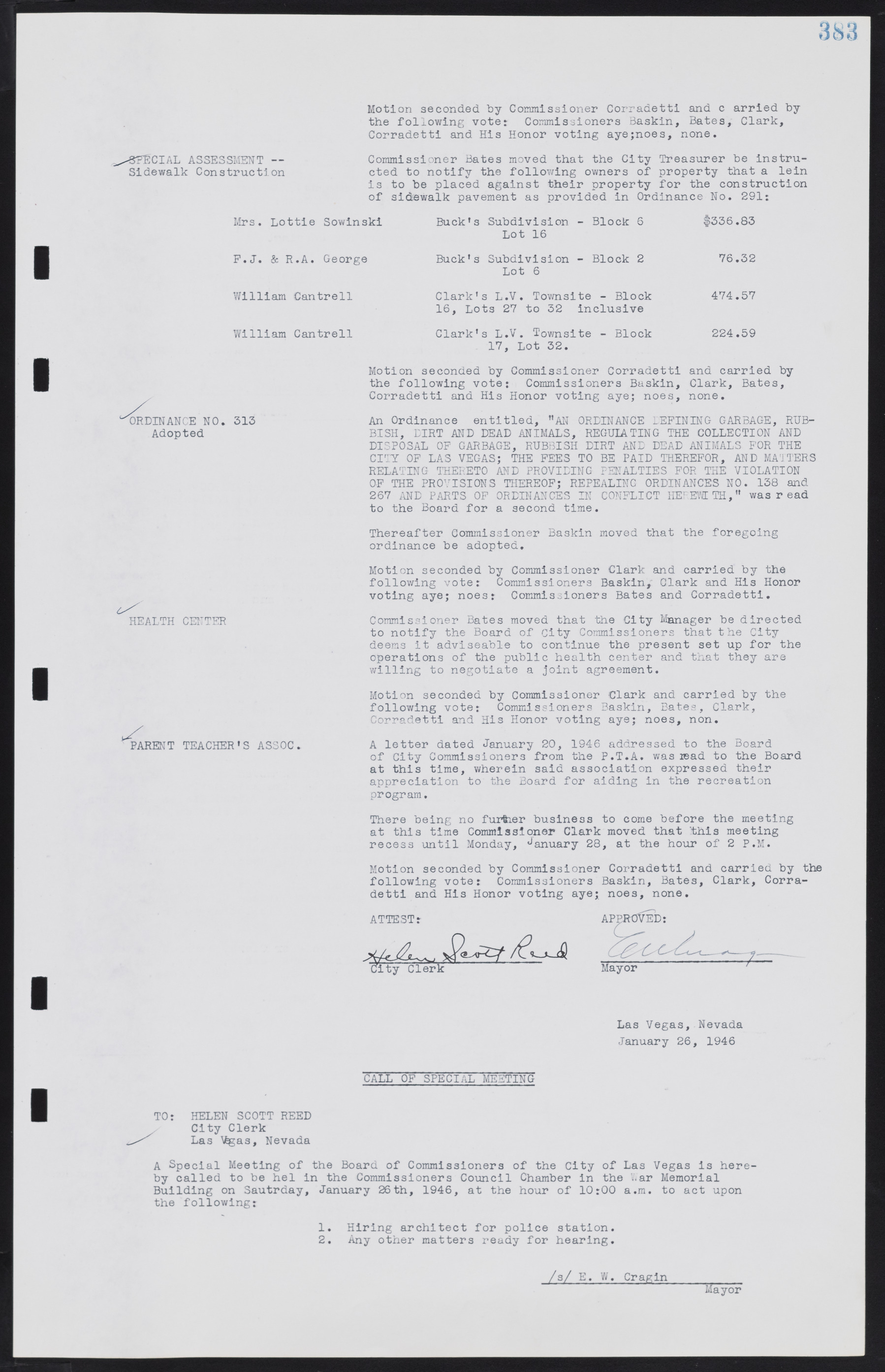 Las Vegas City Commission Minutes, August 11, 1942 to December 30, 1946, lvc000005-410