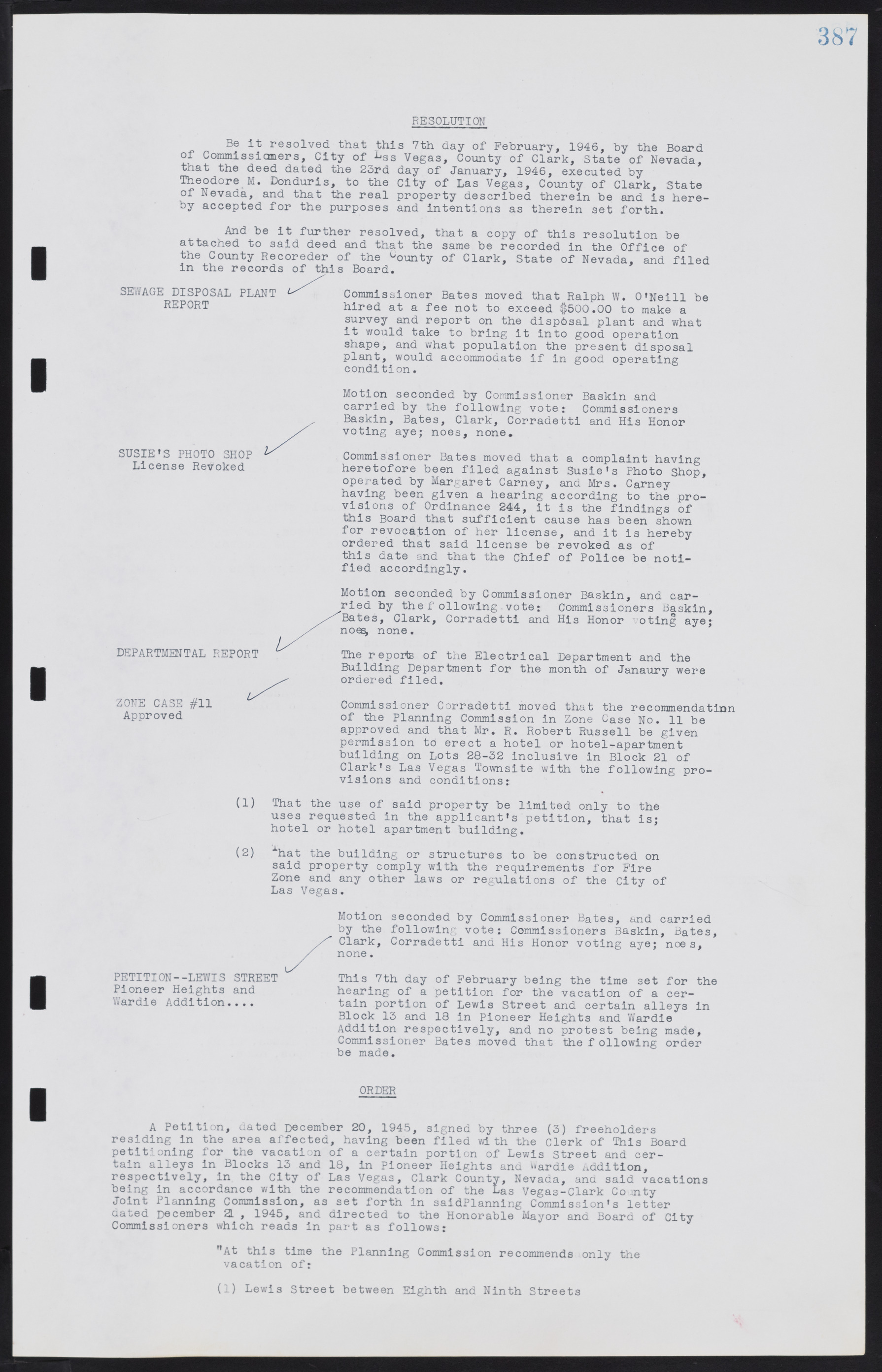Las Vegas City Commission Minutes, August 11, 1942 to December 30, 1946, lvc000005-414