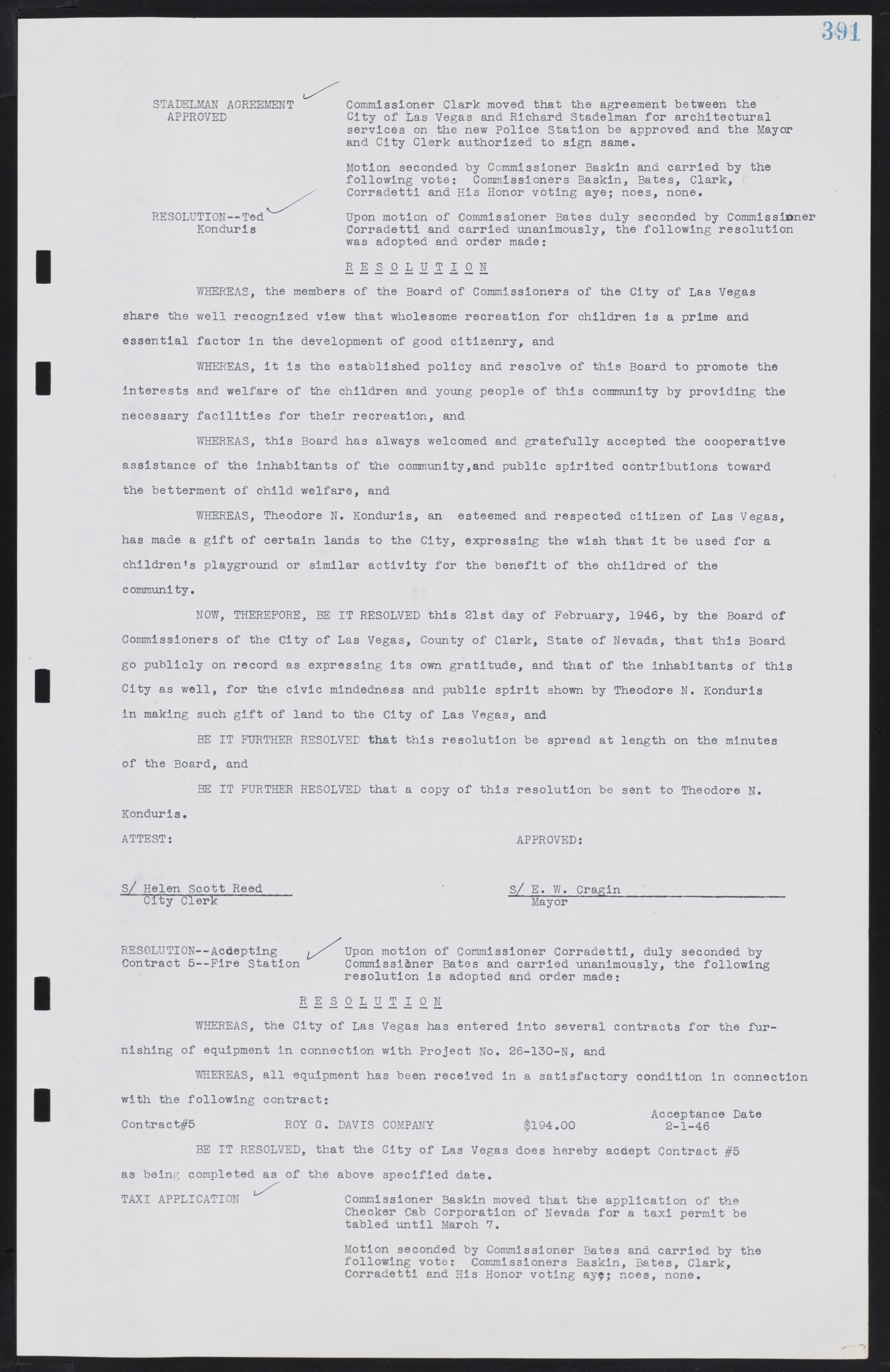 Las Vegas City Commission Minutes, August 11, 1942 to December 30, 1946, lvc000005-418