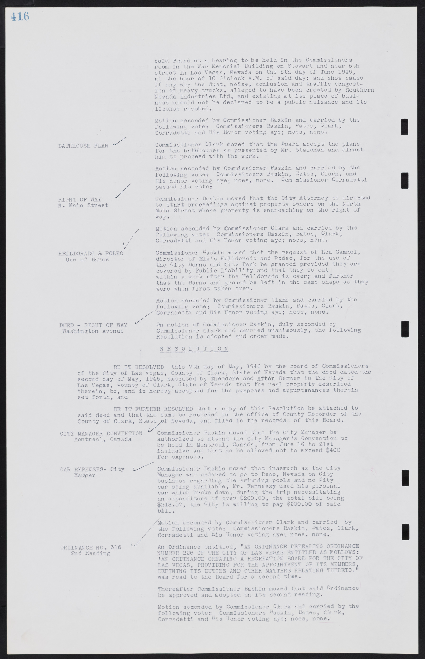 Las Vegas City Commission Minutes, August 11, 1942 to December 30, 1946, lvc000005-444