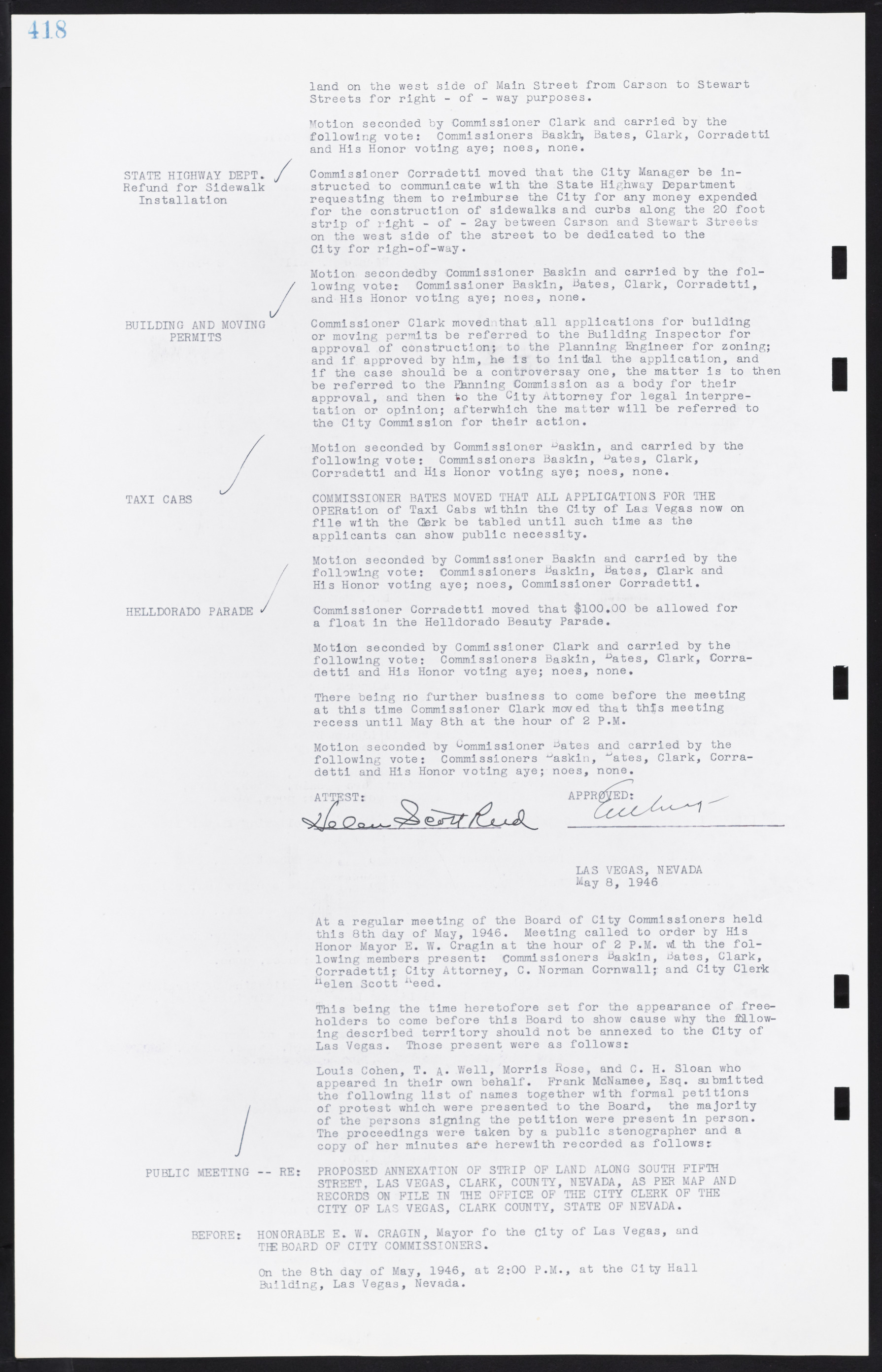 Las Vegas City Commission Minutes, August 11, 1942 to December 30, 1946, lvc000005-446