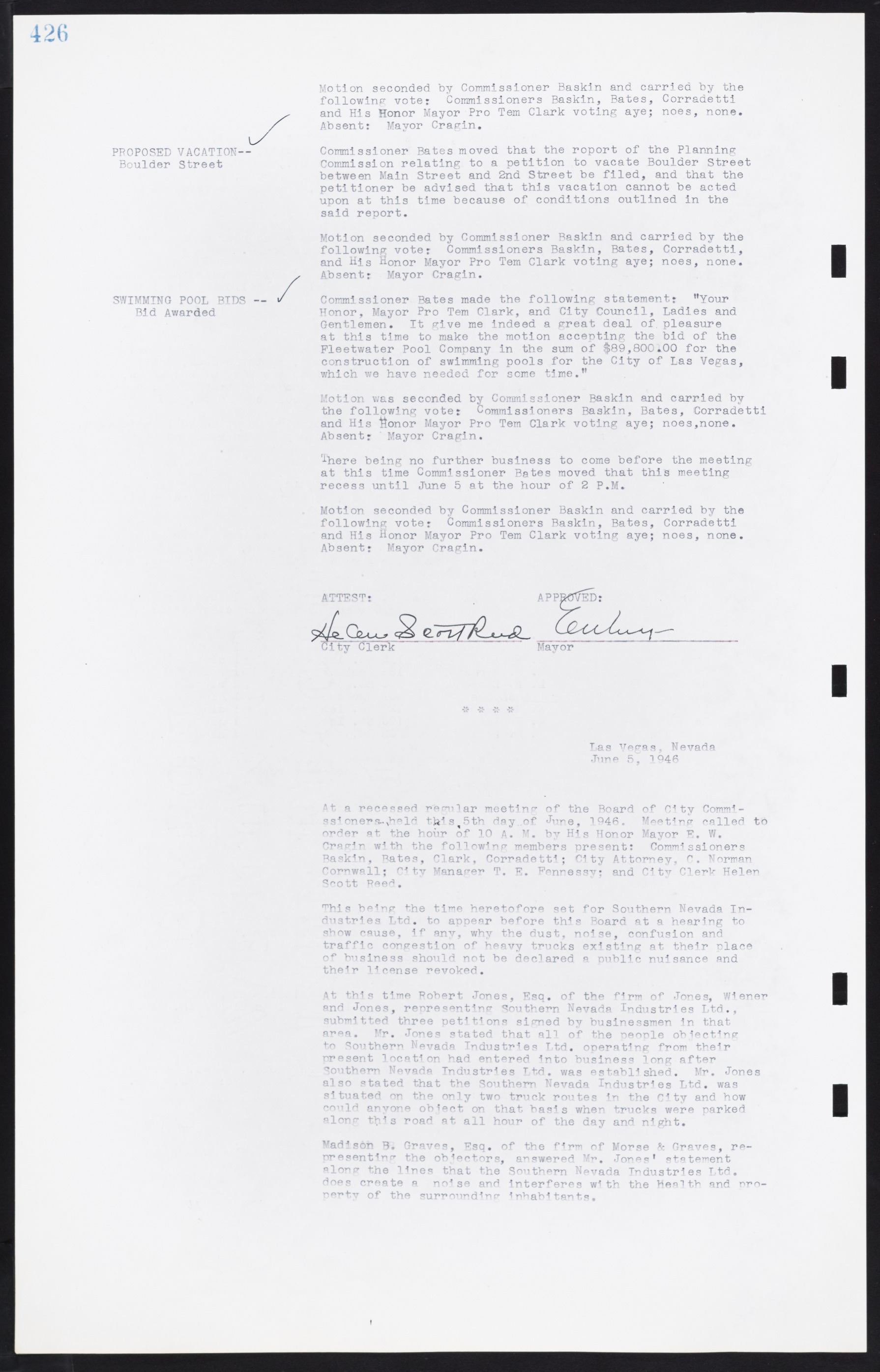 Las Vegas City Commission Minutes, August 11, 1942 to December 30, 1946, lvc000005-454