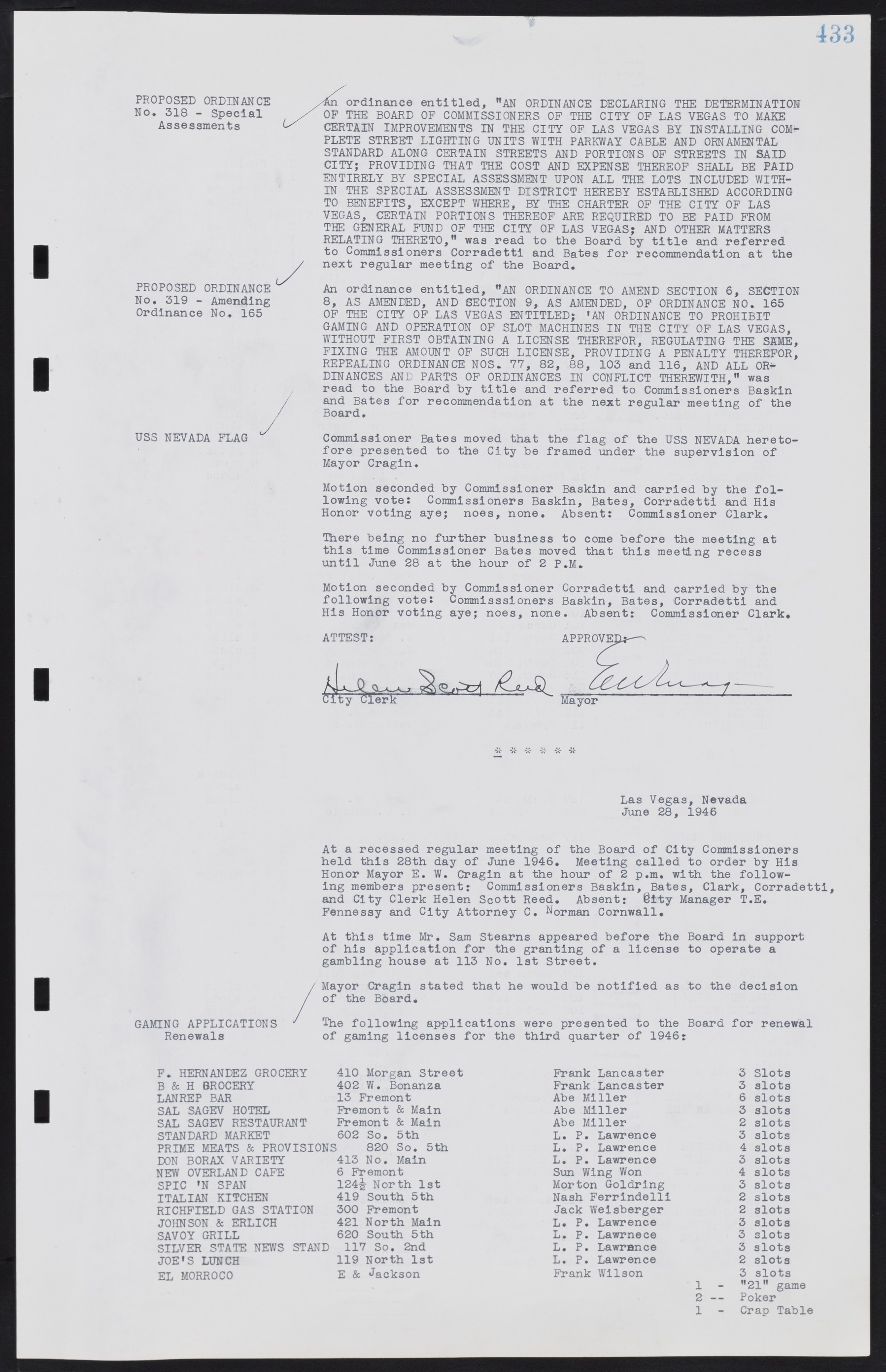Las Vegas City Commission Minutes, August 11, 1942 to December 30, 1946, lvc000005-461