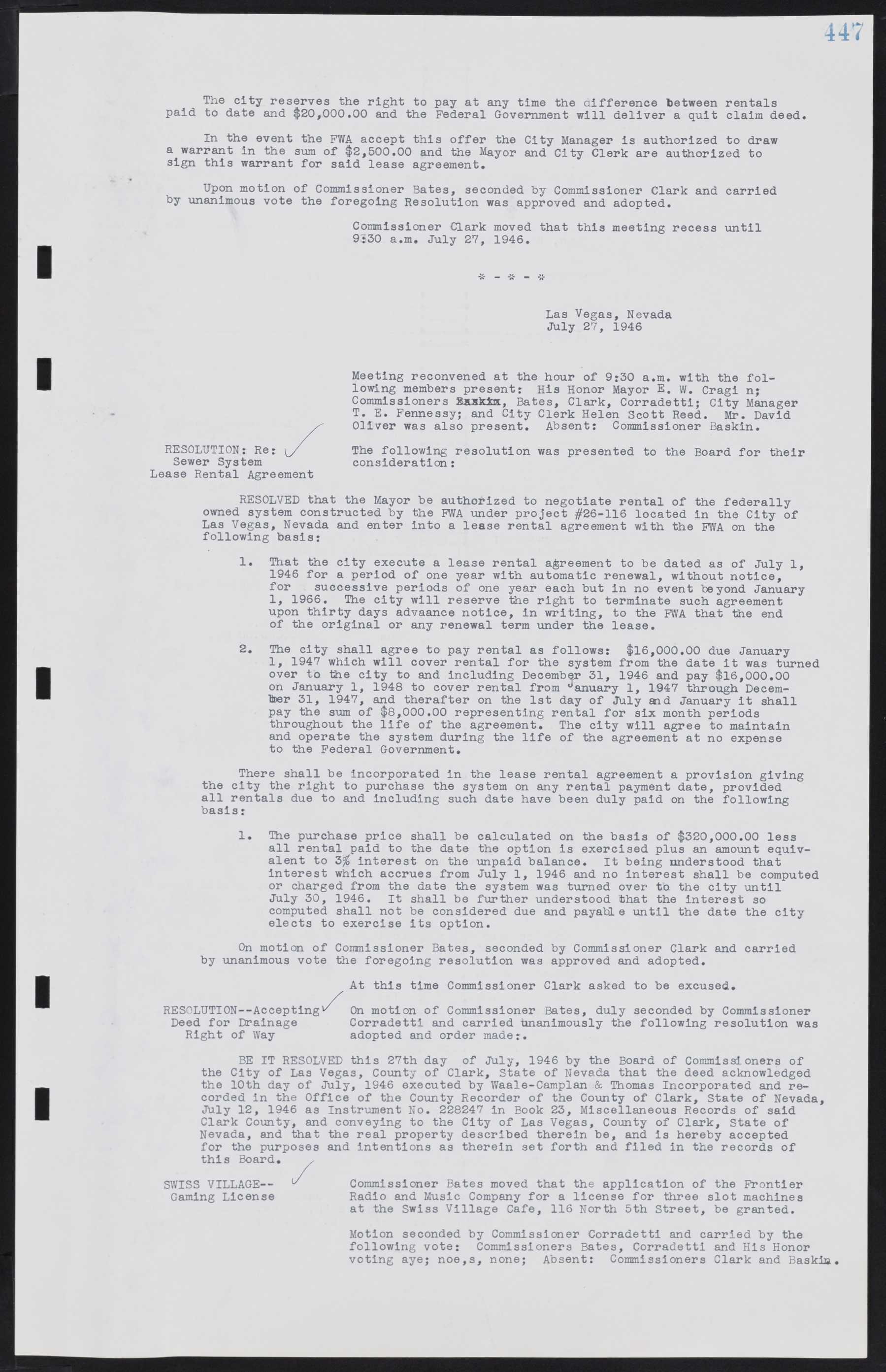 Las Vegas City Commission Minutes, August 11, 1942 to December 30, 1946, lvc000005-478