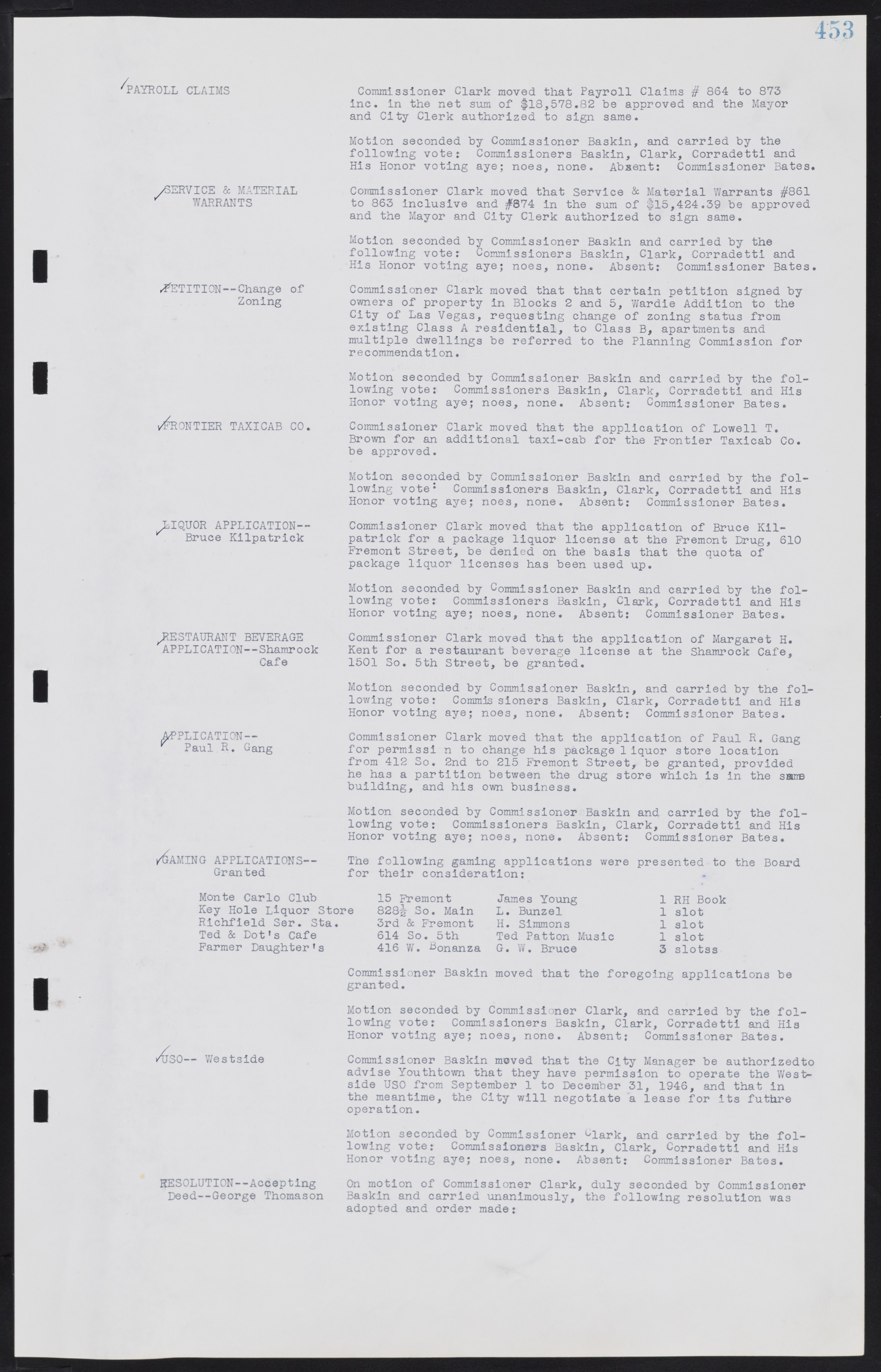 Las Vegas City Commission Minutes, August 11, 1942 to December 30, 1946, lvc000005-484