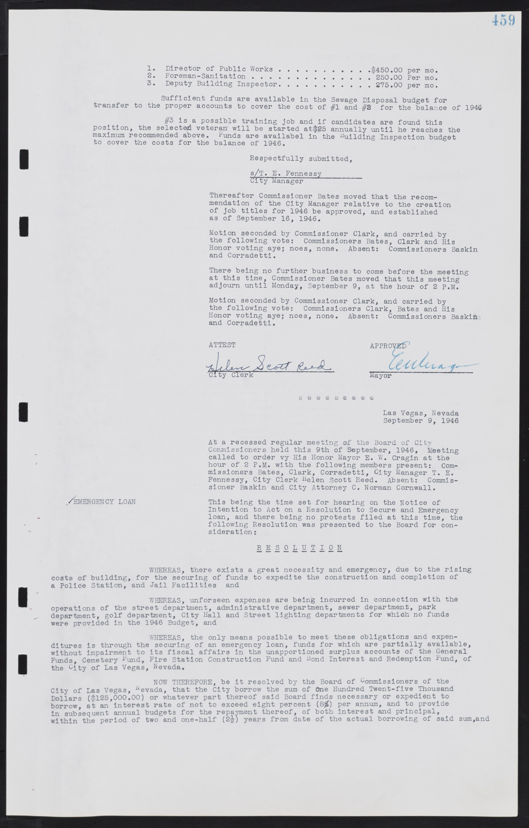 Las Vegas City Commission Minutes, August 11, 1942 to December 30, 1946, lvc000005-490