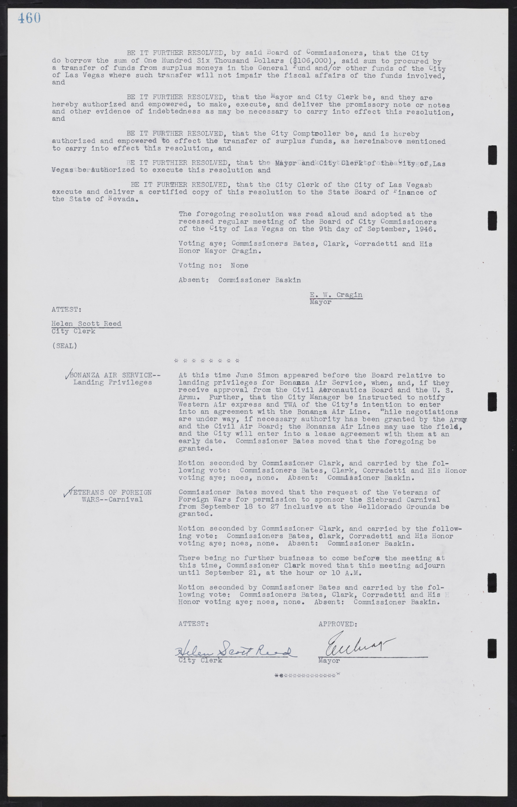 Las Vegas City Commission Minutes, August 11, 1942 to December 30, 1946, lvc000005-491