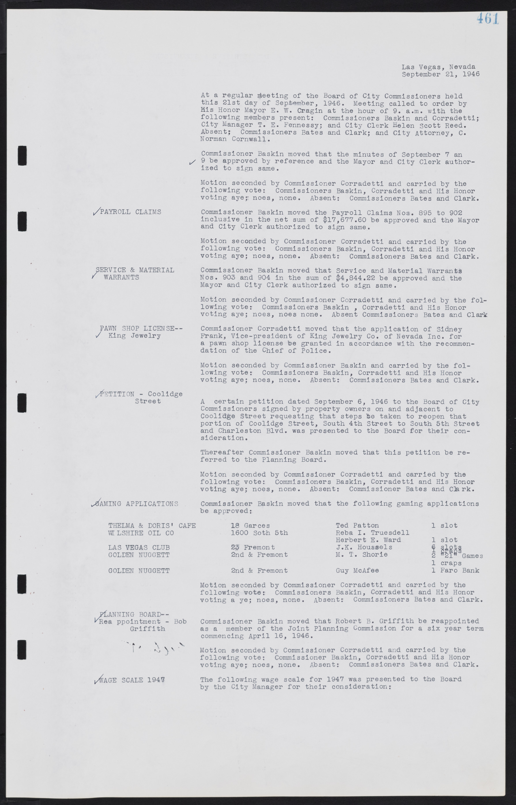 Las Vegas City Commission Minutes, August 11, 1942 to December 30, 1946, lvc000005-492