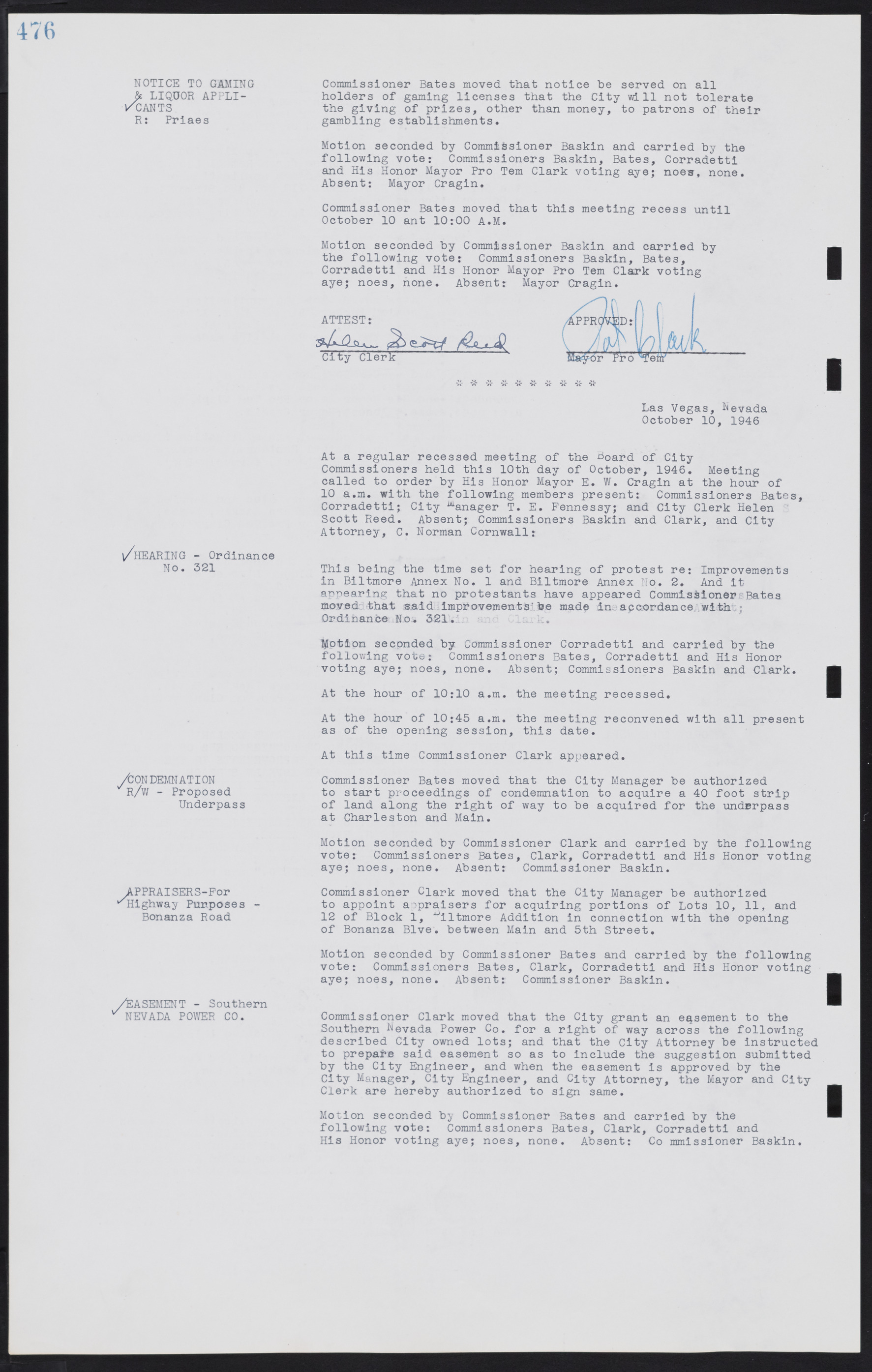 Las Vegas City Commission Minutes, August 11, 1942 to December 30, 1946, lvc000005-507