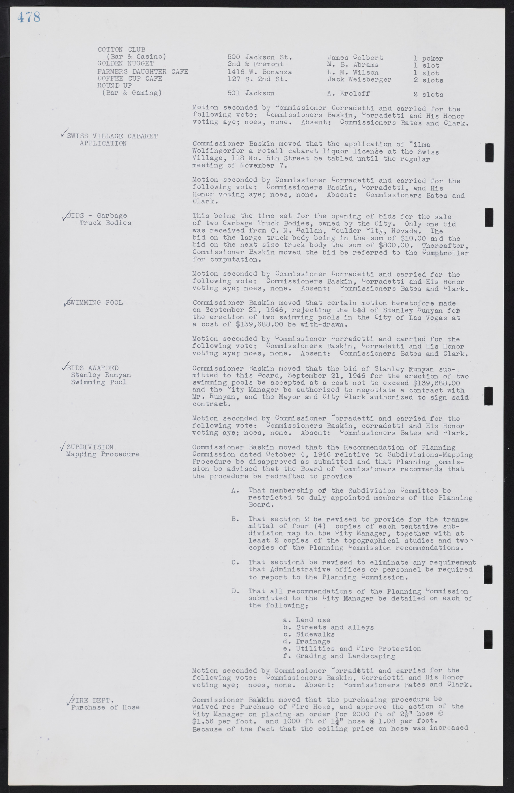 Las Vegas City Commission Minutes, August 11, 1942 to December 30, 1946, lvc000005-509