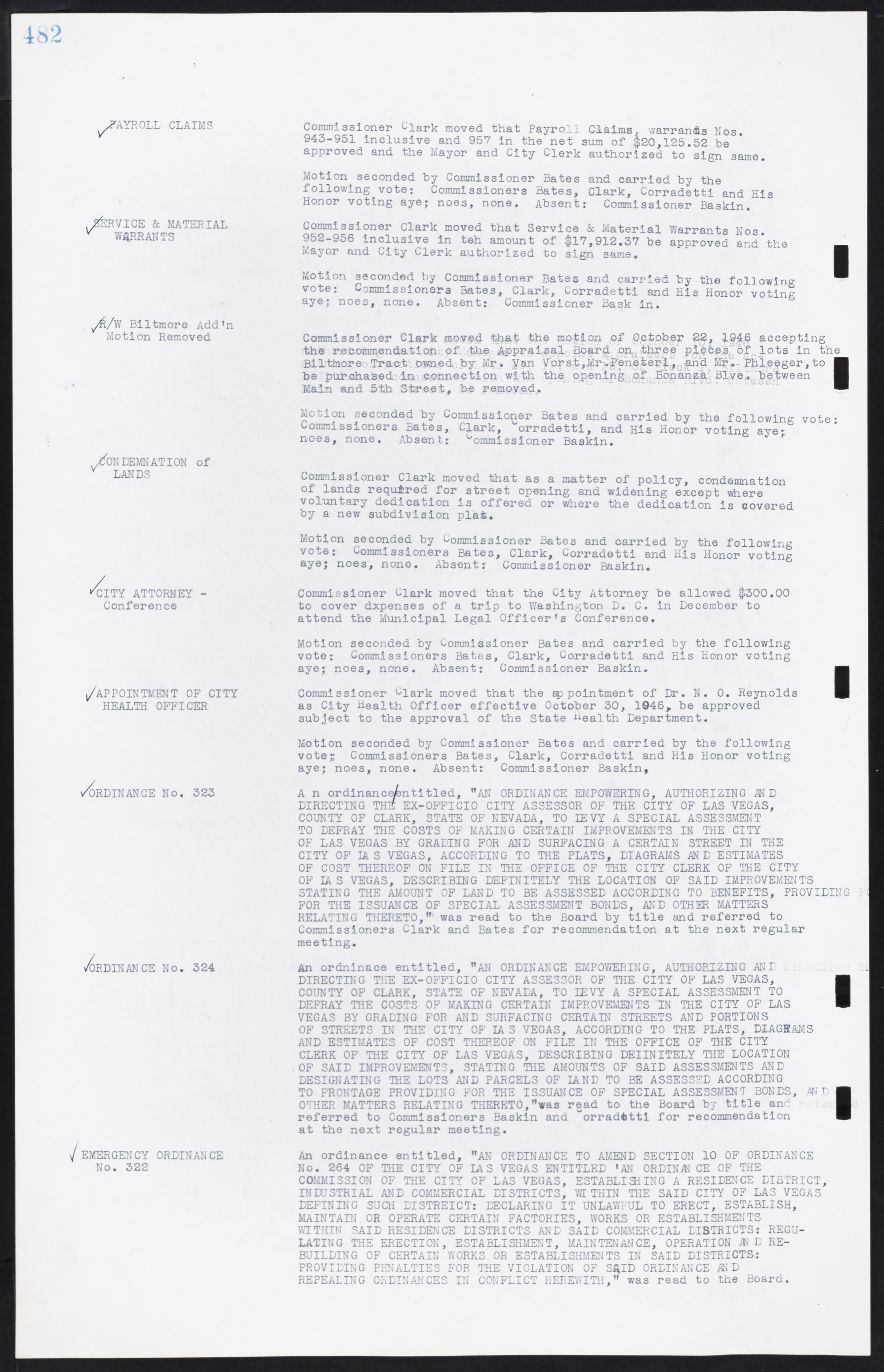 Las Vegas City Commission Minutes, August 11, 1942 to December 30, 1946, lvc000005-513