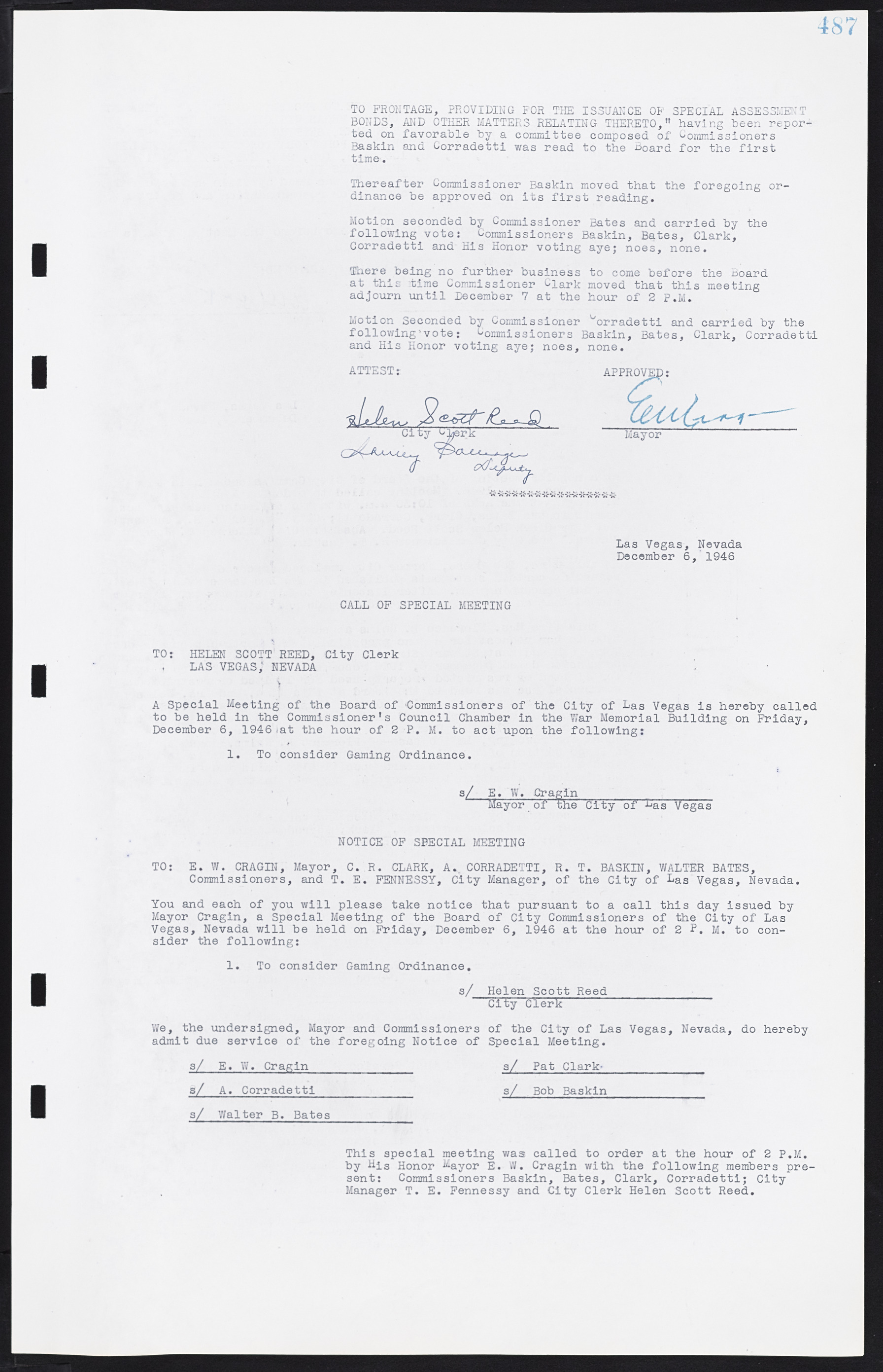 Las Vegas City Commission Minutes, August 11, 1942 to December 30, 1946, lvc000005-518