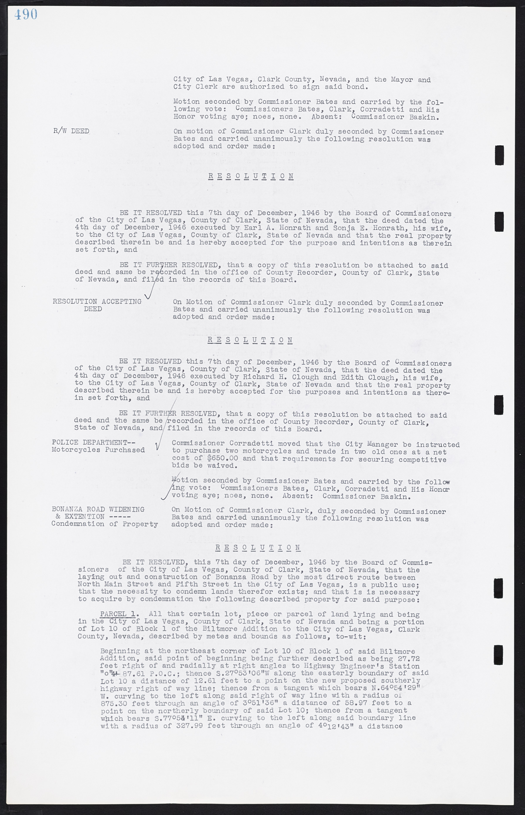 Las Vegas City Commission Minutes, August 11, 1942 to December 30, 1946, lvc000005-521