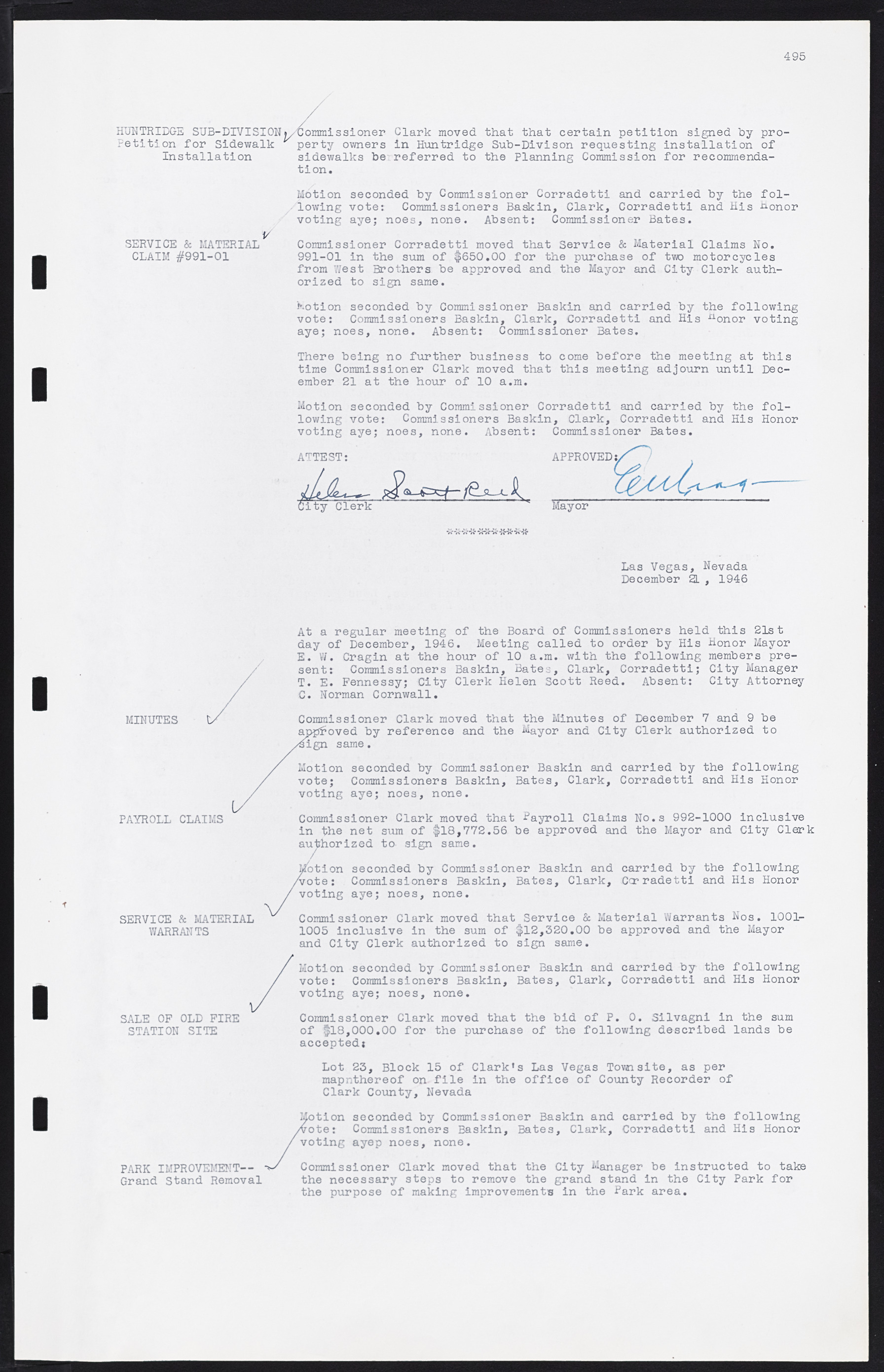 Las Vegas City Commission Minutes, August 11, 1942 to December 30, 1946, lvc000005-526