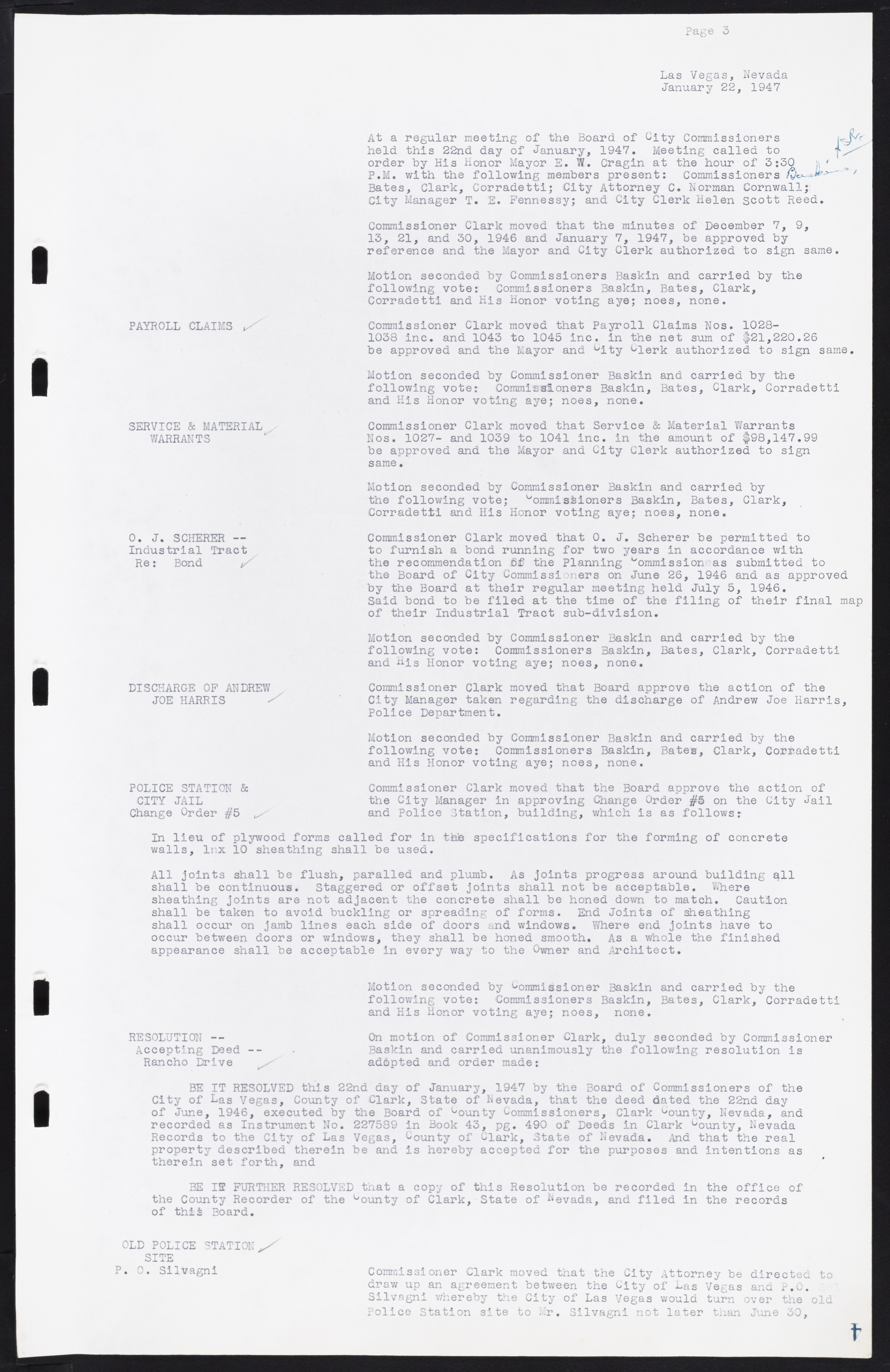 Las Vegas City Commission Minutes, January 7, 1947 to October 26, 1949, lvc000006-11