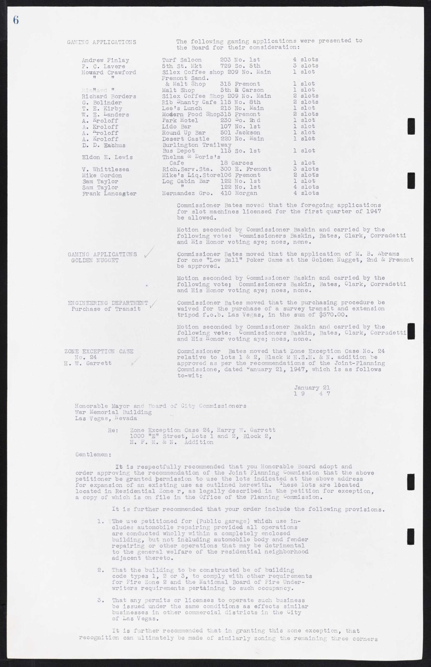 Las Vegas City Commission Minutes, January 7, 1947 to October 26, 1949, lvc000006-14