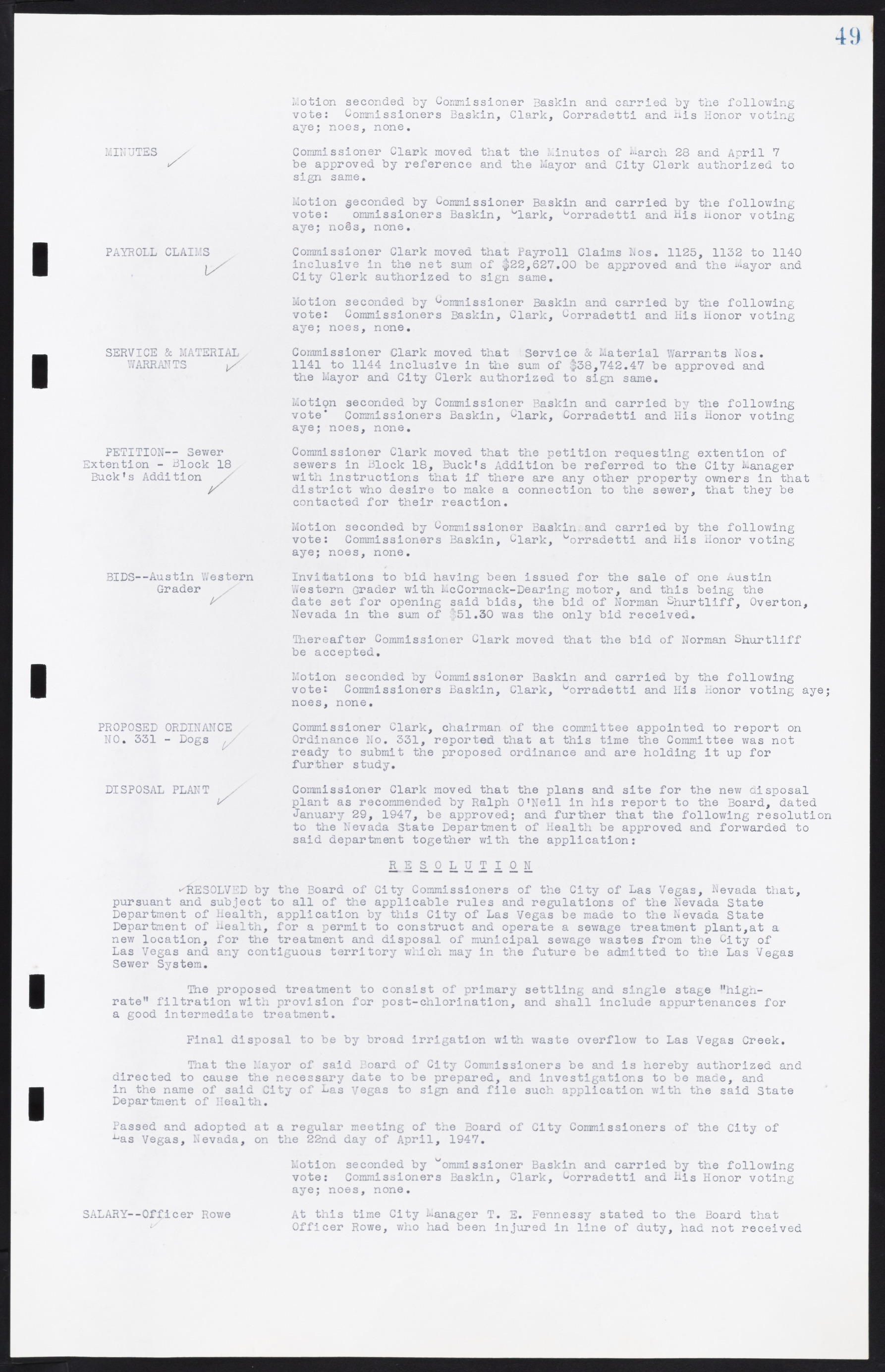 Las Vegas City Commission Minutes, January 7, 1947 to October 26, 1949, lvc000006-64