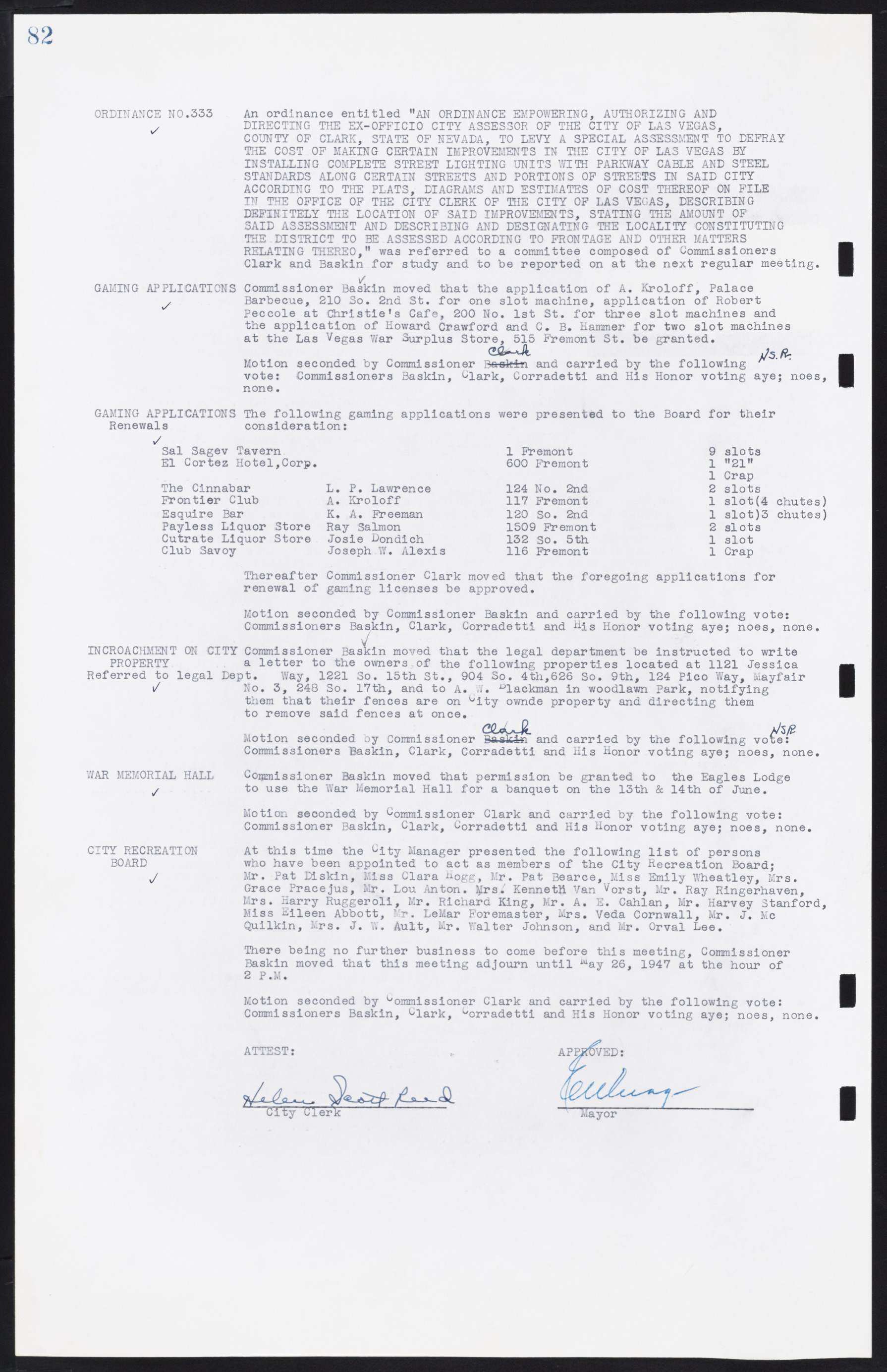 Las Vegas City Commission Minutes, January 7, 1947 to October 26, 1949, lvc000006-97