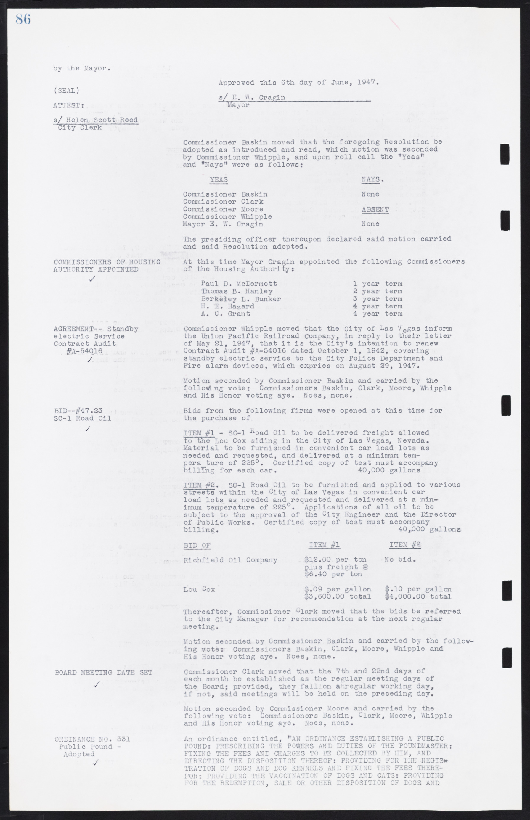 Las Vegas City Commission Minutes, January 7, 1947 to October 26, 1949, lvc000006-101