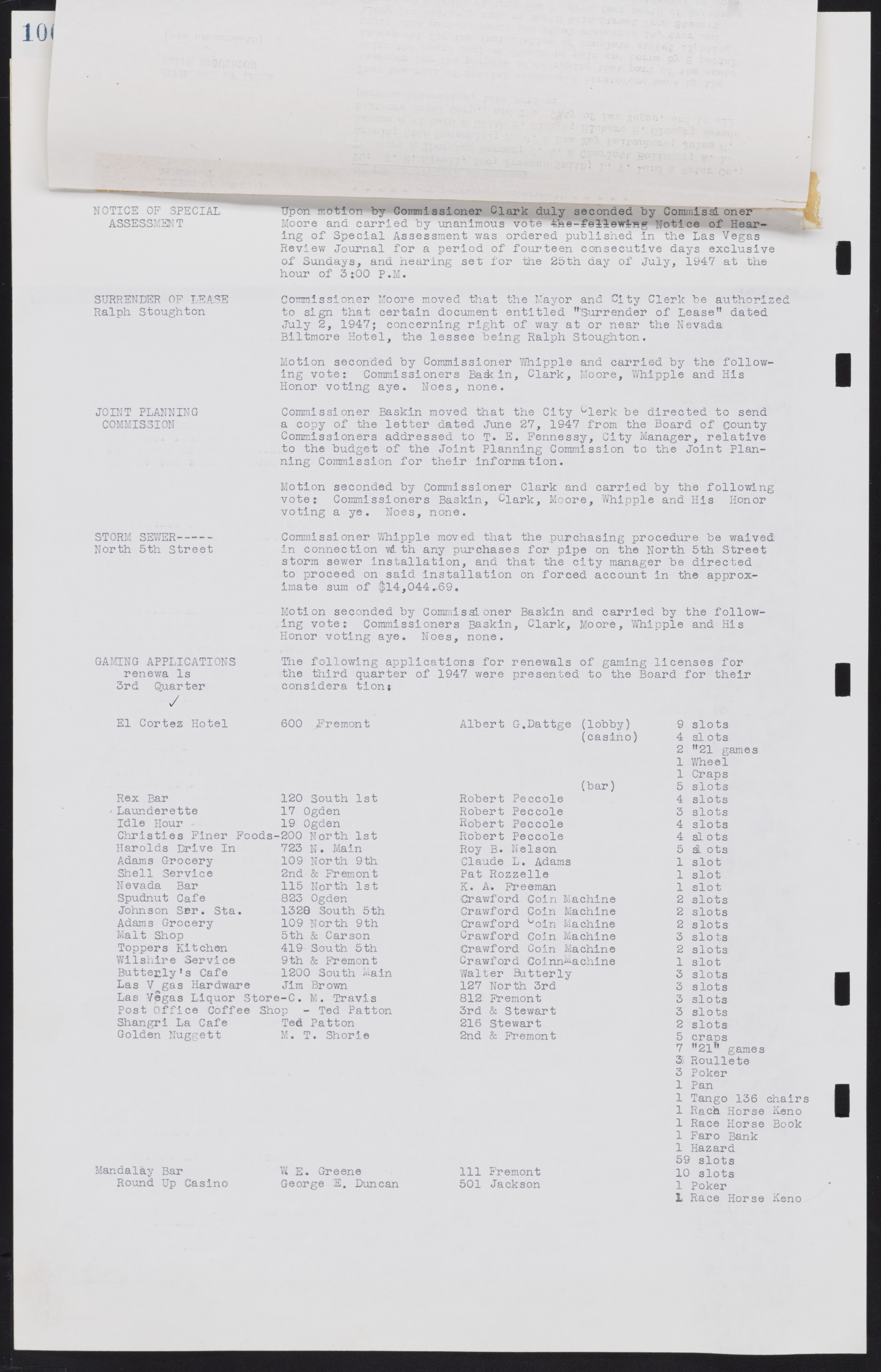 Las Vegas City Commission Minutes, January 7, 1947 to October 26, 1949, lvc000006-118