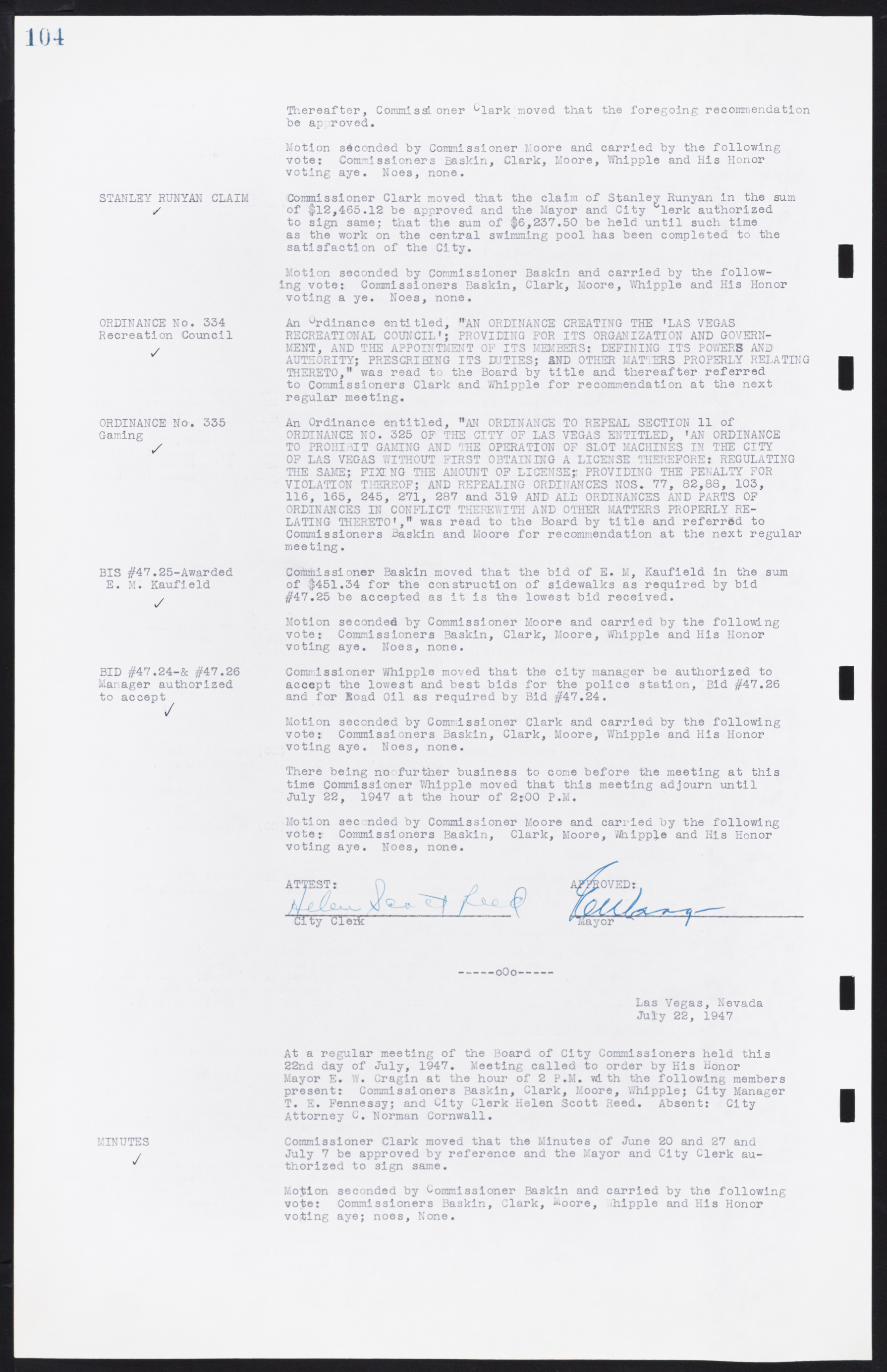 Las Vegas City Commission Minutes, January 7, 1947 to October 26, 1949, lvc000006-122