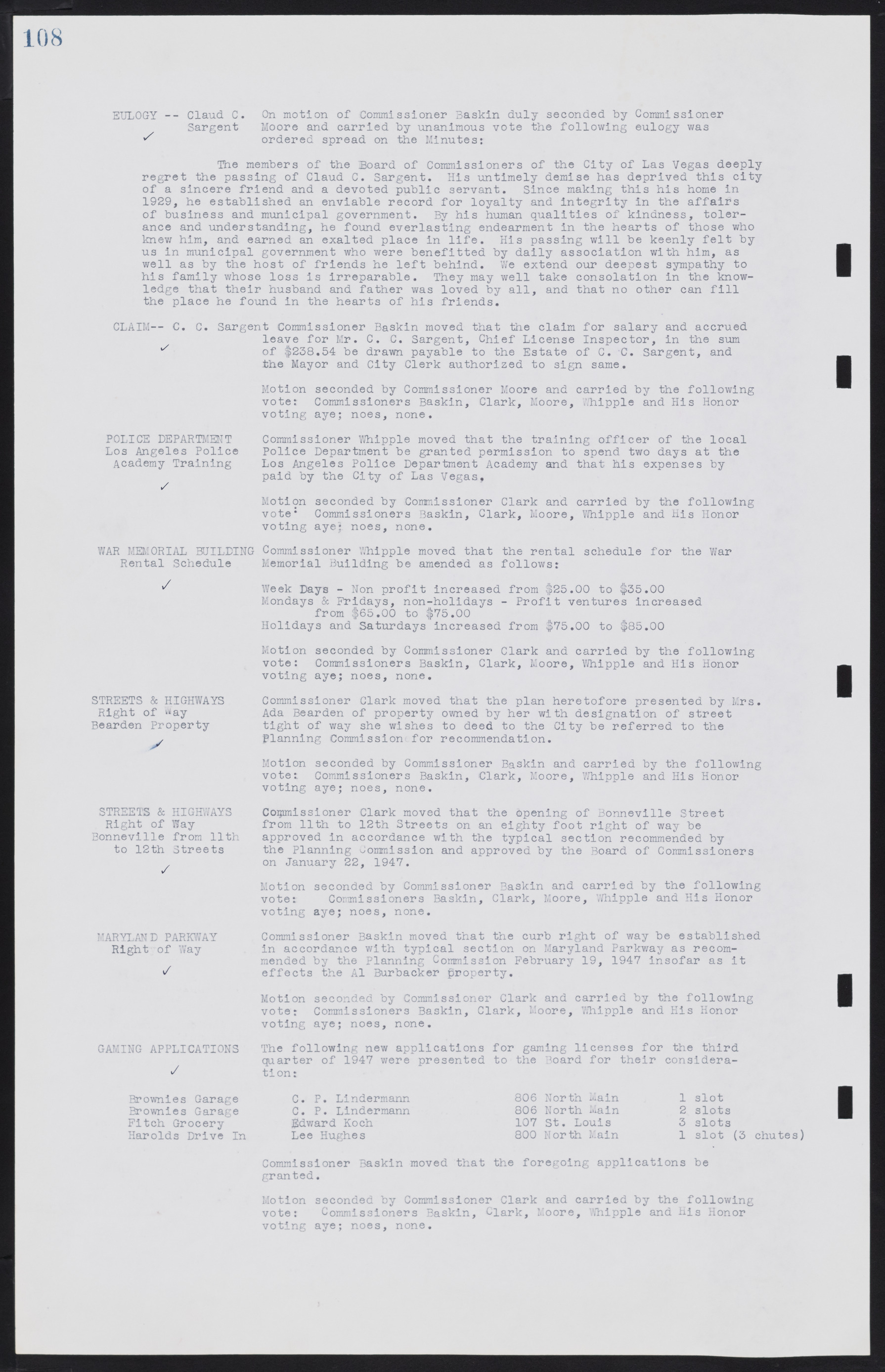 Las Vegas City Commission Minutes, January 7, 1947 to October 26, 1949, lvc000006-126