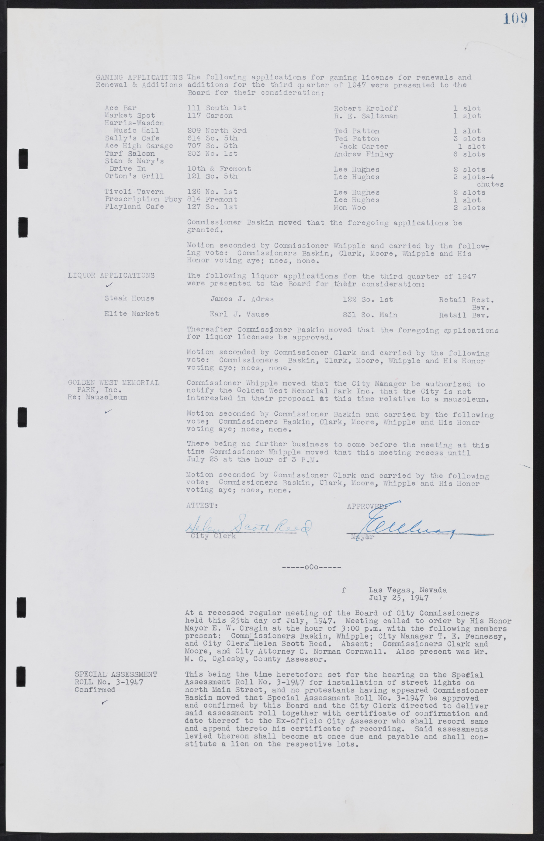Las Vegas City Commission Minutes, January 7, 1947 to October 26, 1949, lvc000006-127