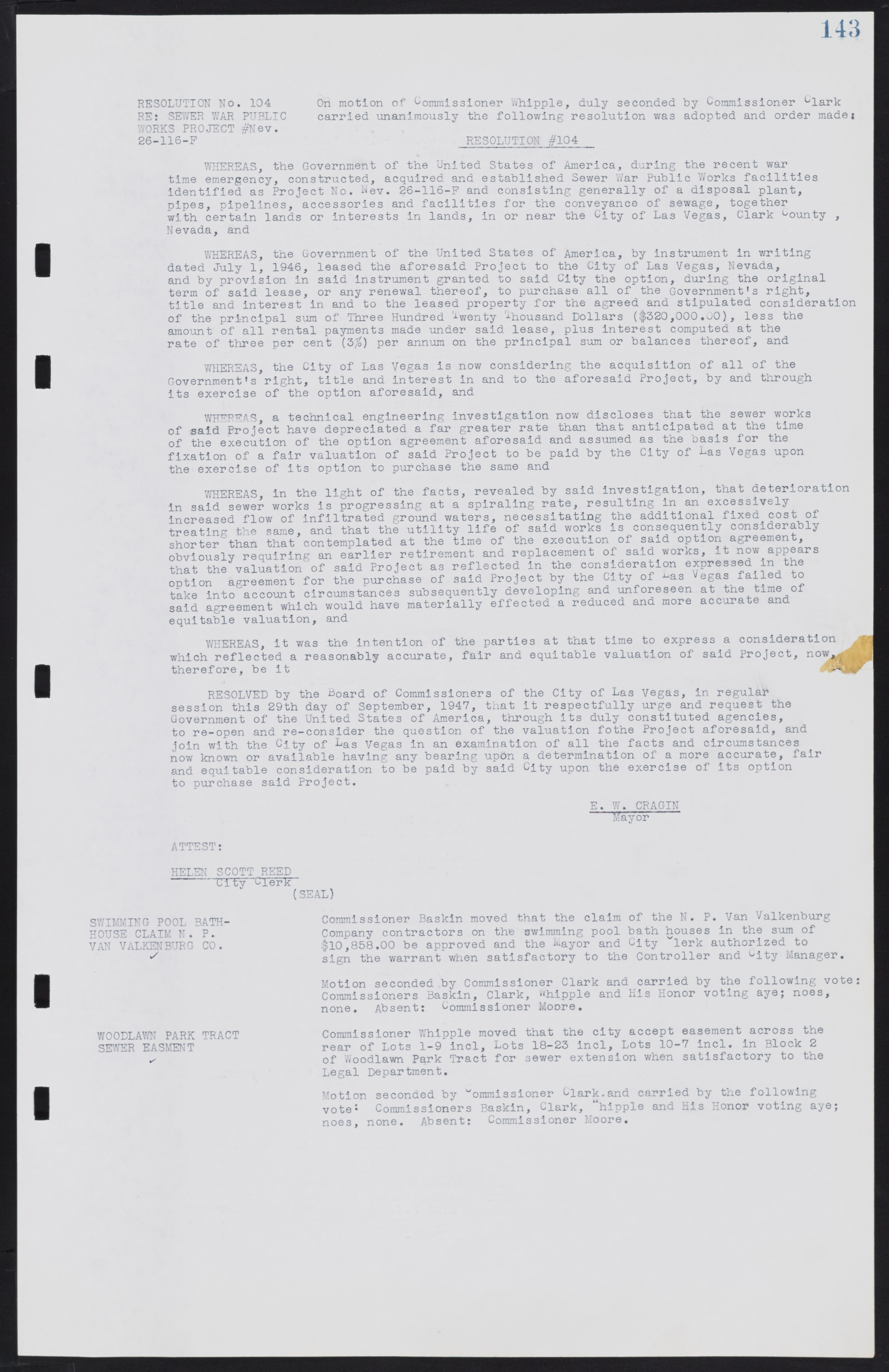 Las Vegas City Commission Minutes, January 7, 1947 to October 26, 1949, lvc000006-161