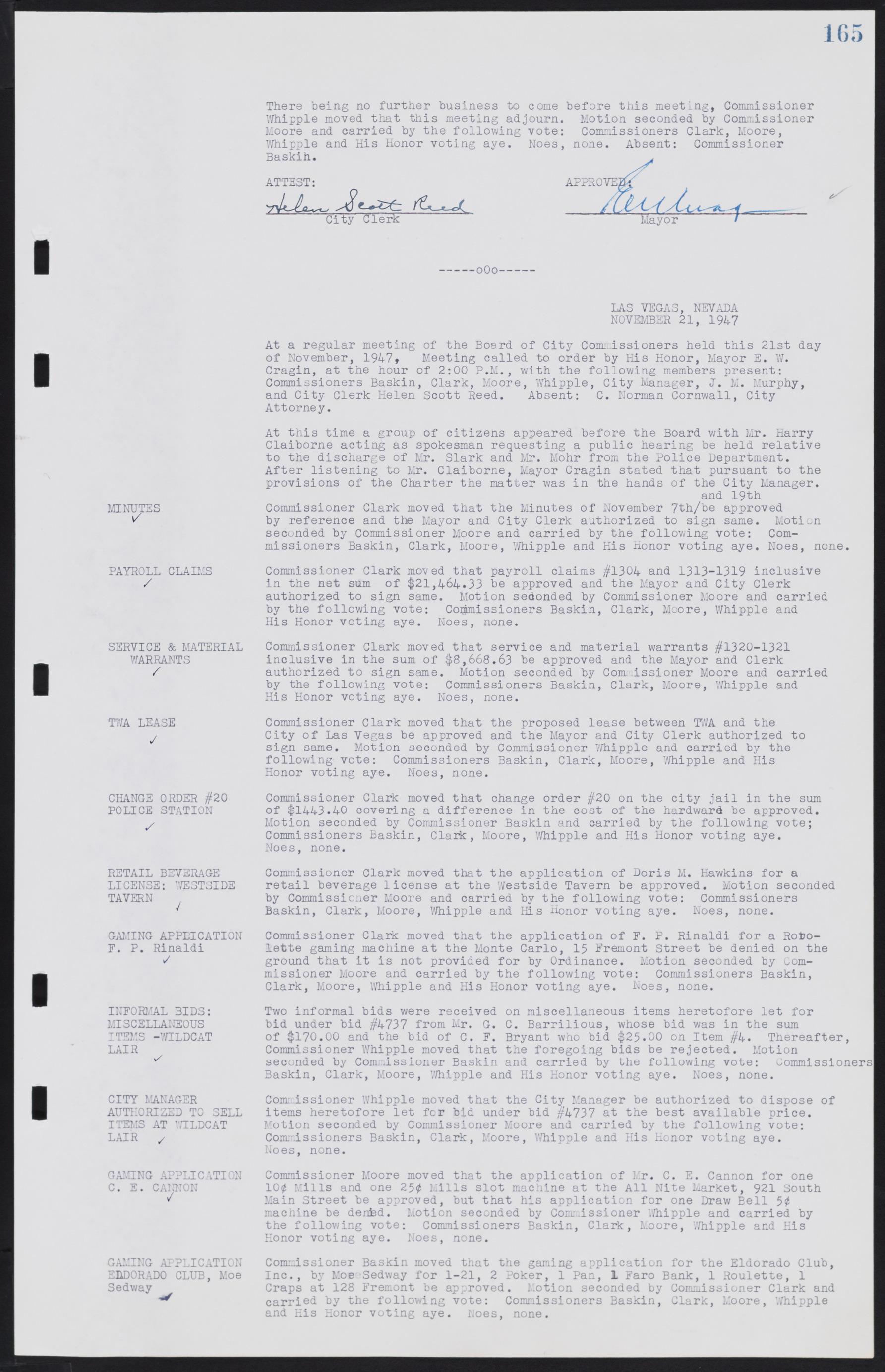 Las Vegas City Commission Minutes, January 7, 1947 to October 26, 1949, lvc000006-185