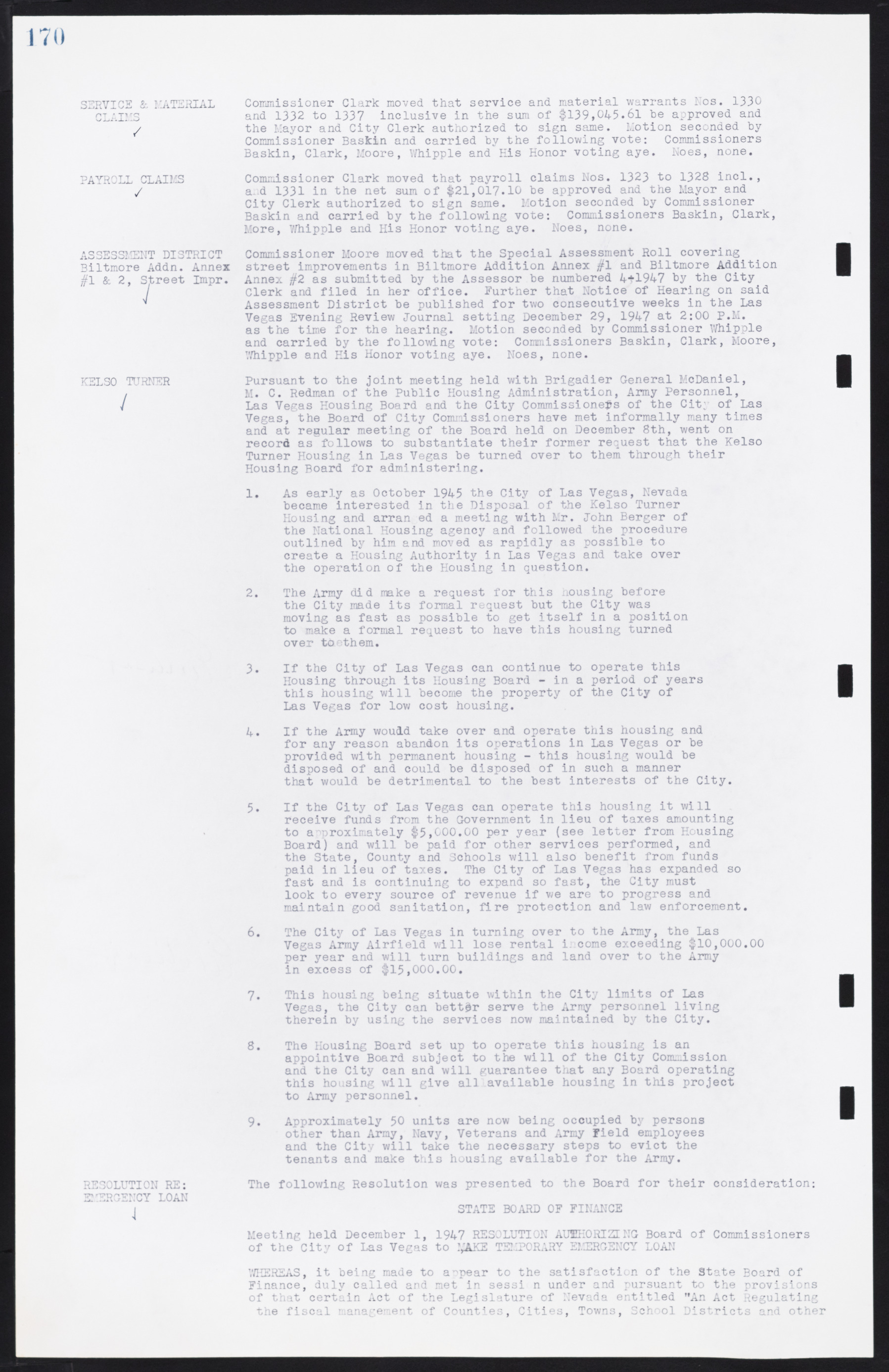 Las Vegas City Commission Minutes, January 7, 1947 to October 26, 1949, lvc000006-190
