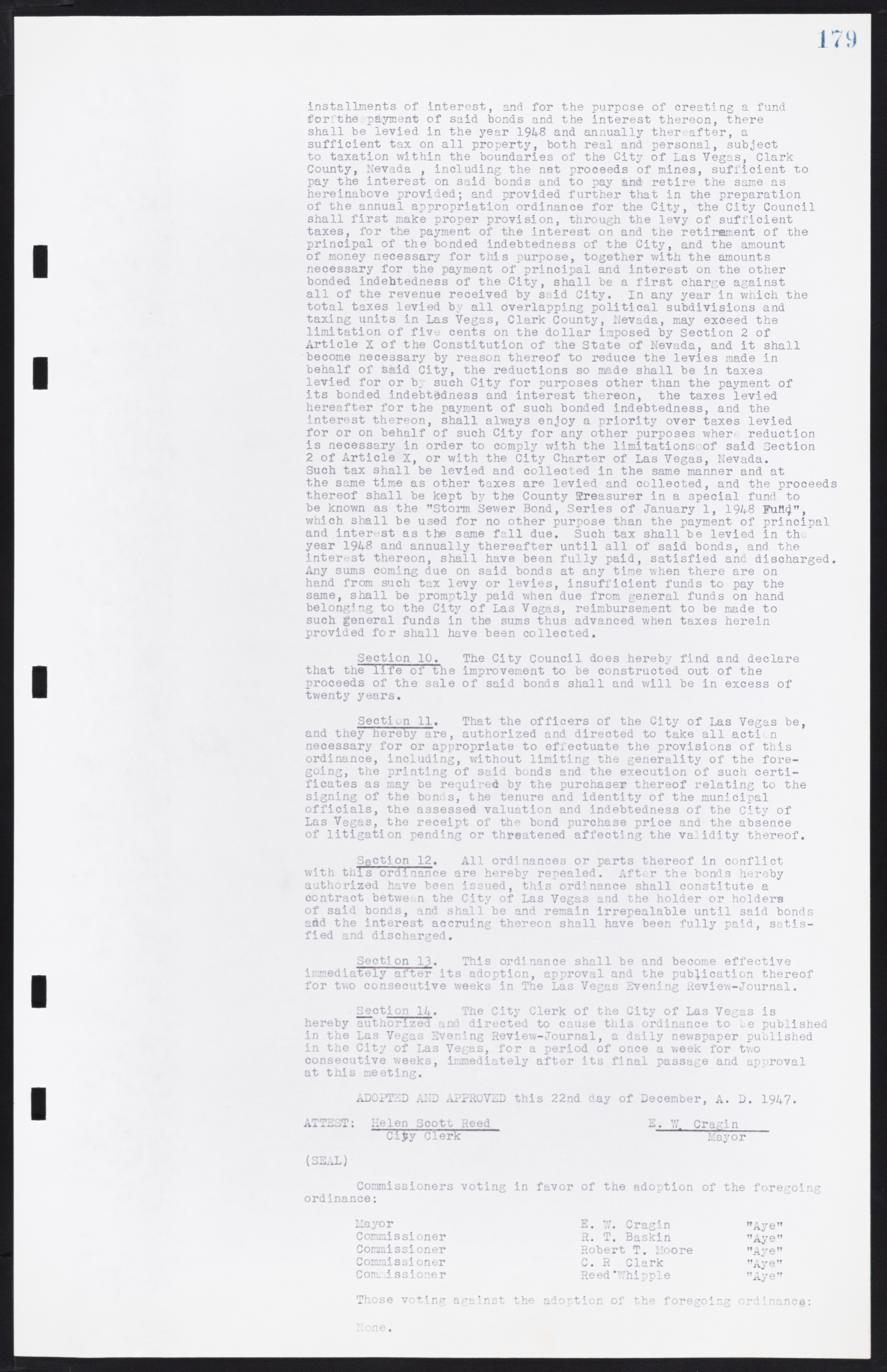 Las Vegas City Commission Minutes, January 7, 1947 to October 26, 1949, lvc000006-199