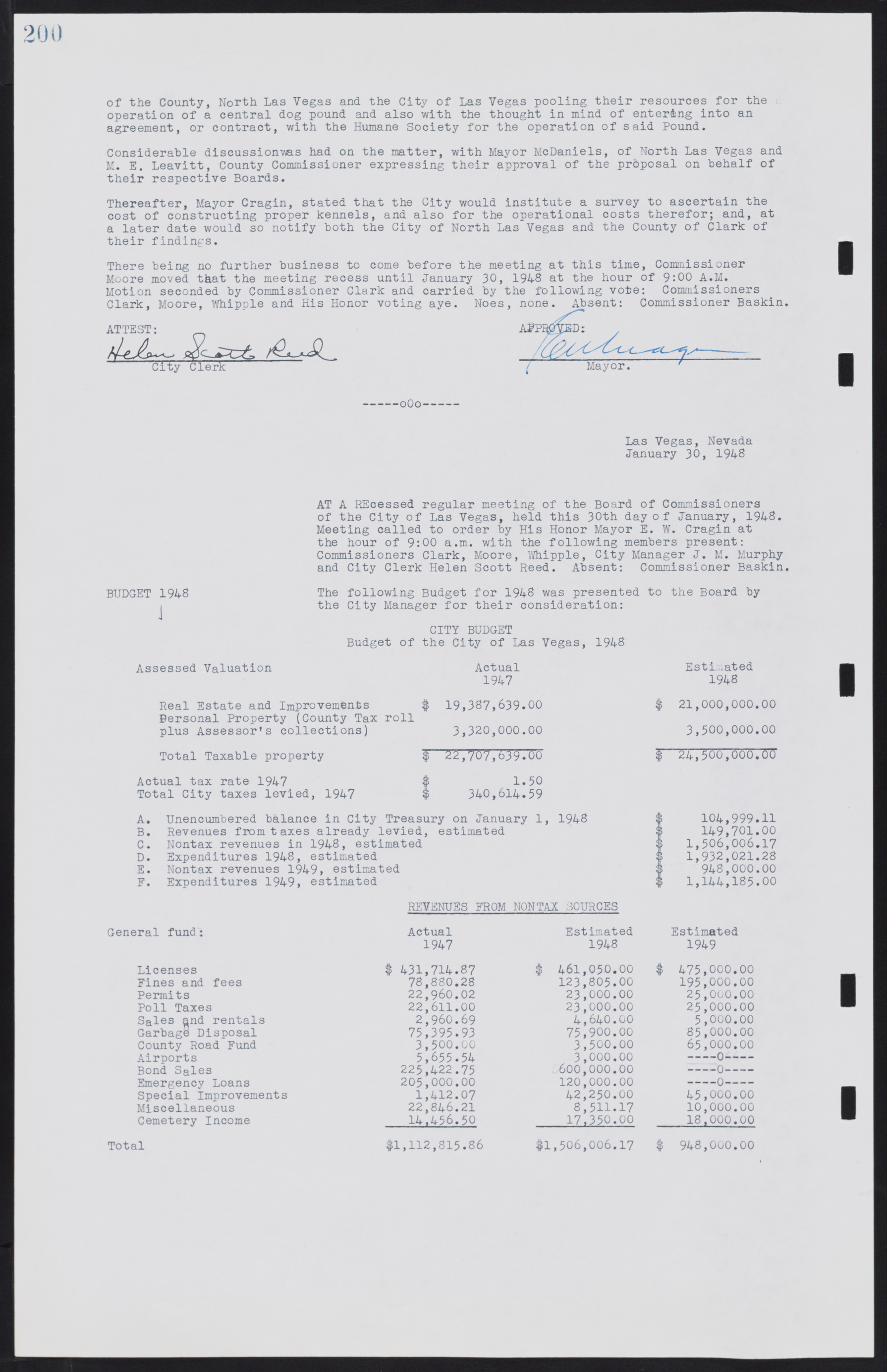 Las Vegas City Commission Minutes, January 7, 1947 to October 26, 1949, lvc000006-222