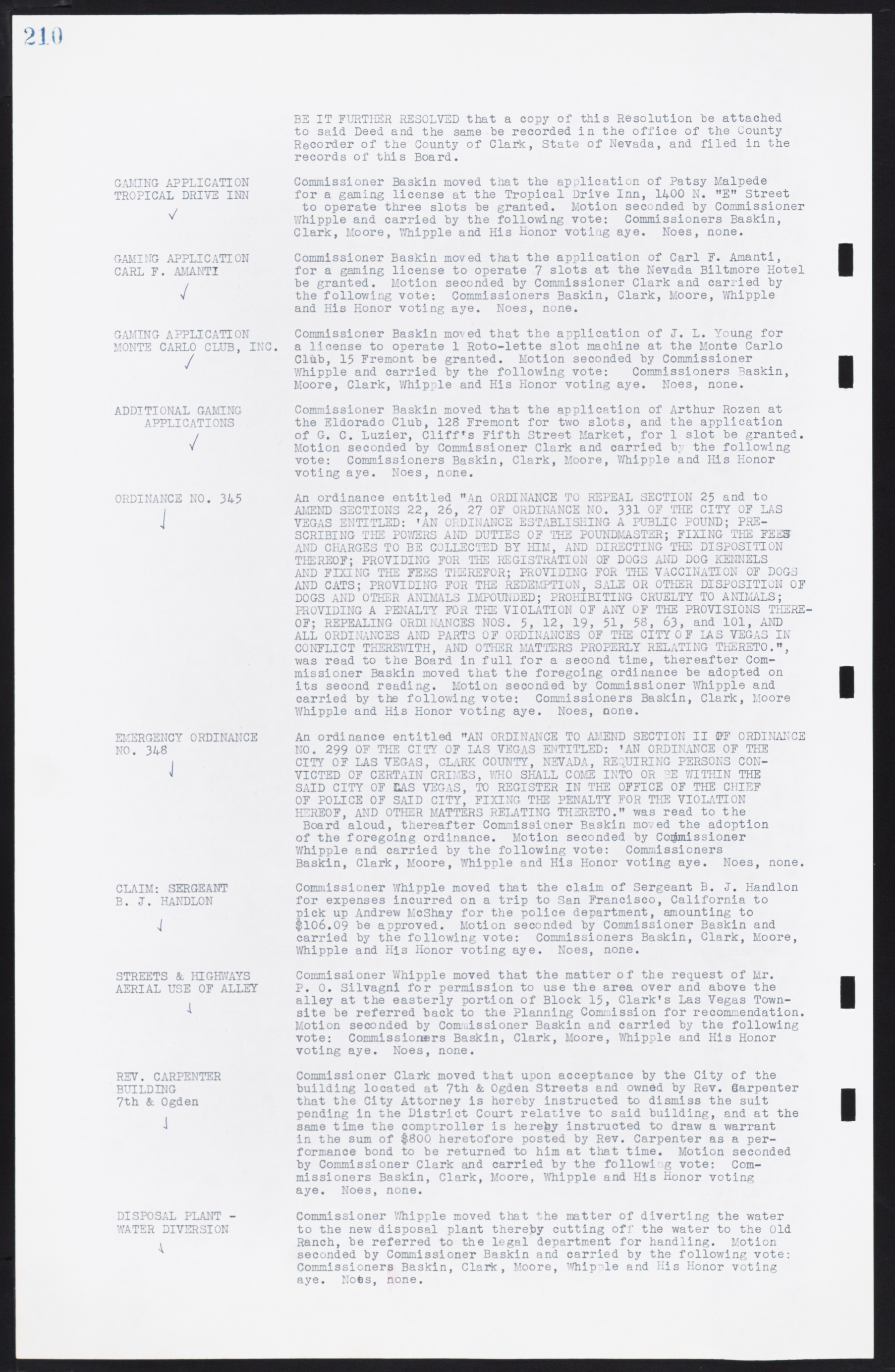 Las Vegas City Commission Minutes, January 7, 1947 to October 26, 1949, lvc000006-232