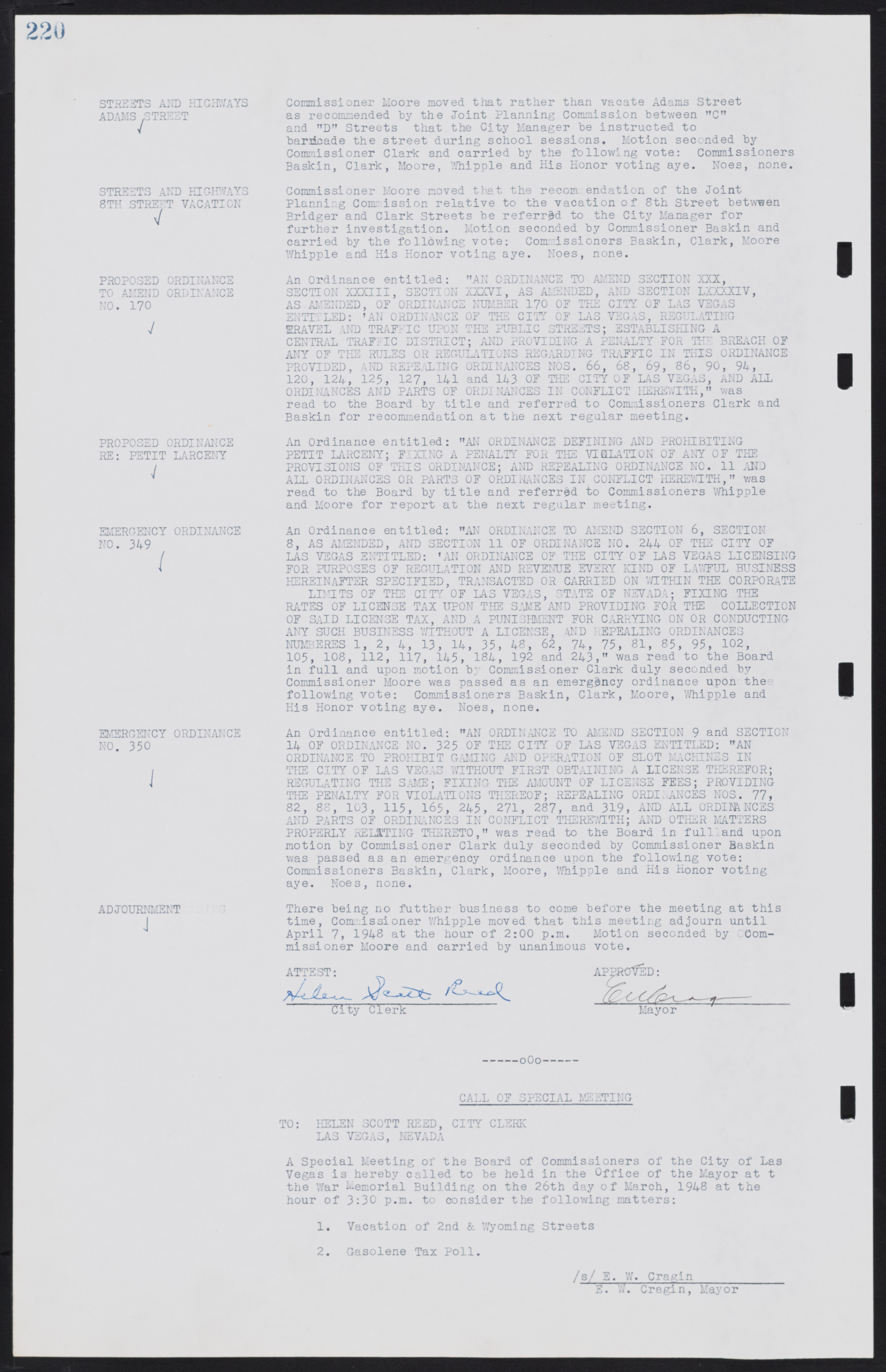 Las Vegas City Commission Minutes, January 7, 1947 to October 26, 1949, lvc000006-242