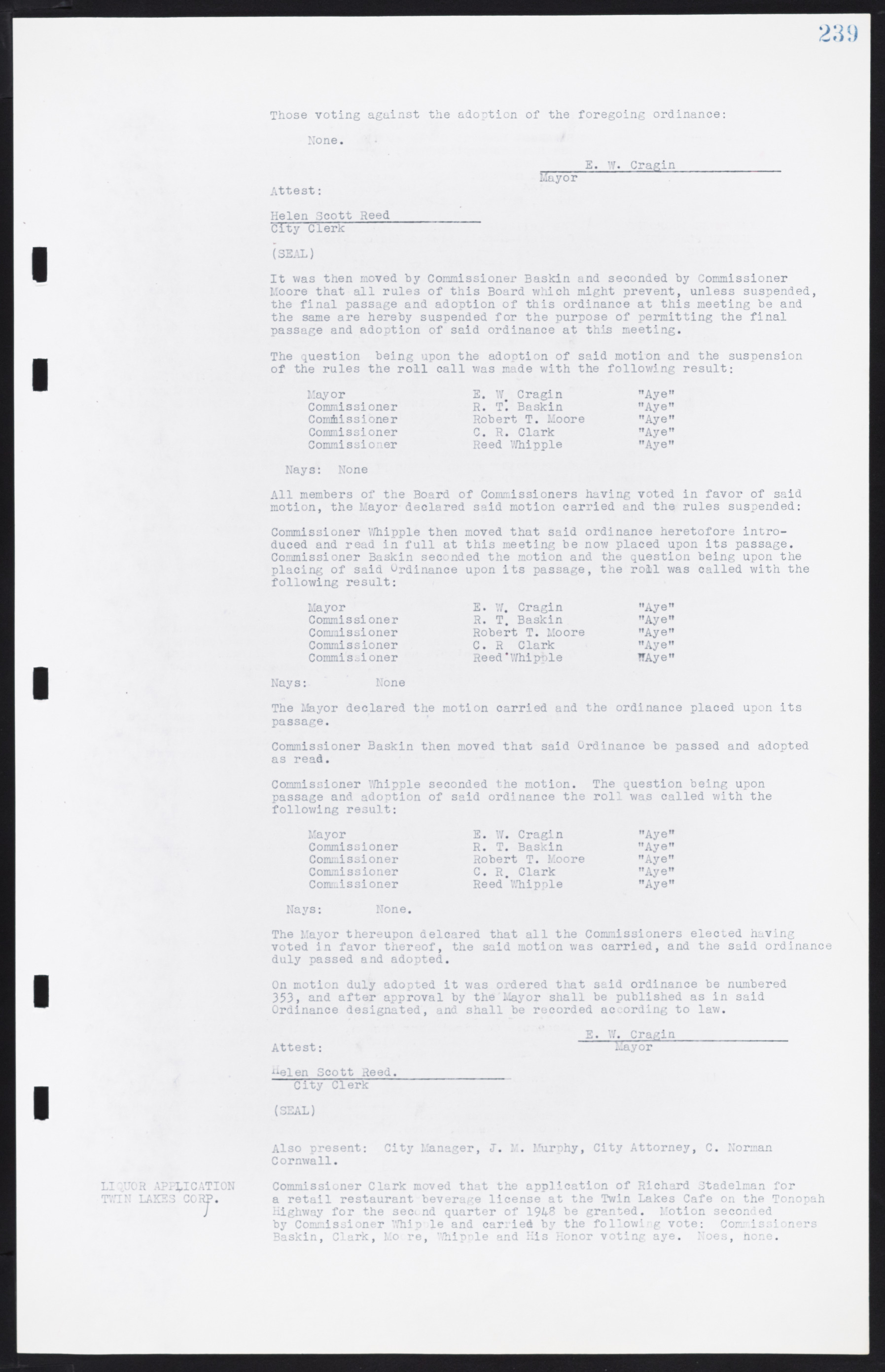 Las Vegas City Commission Minutes, January 7, 1947 to October 26, 1949, lvc000006-261