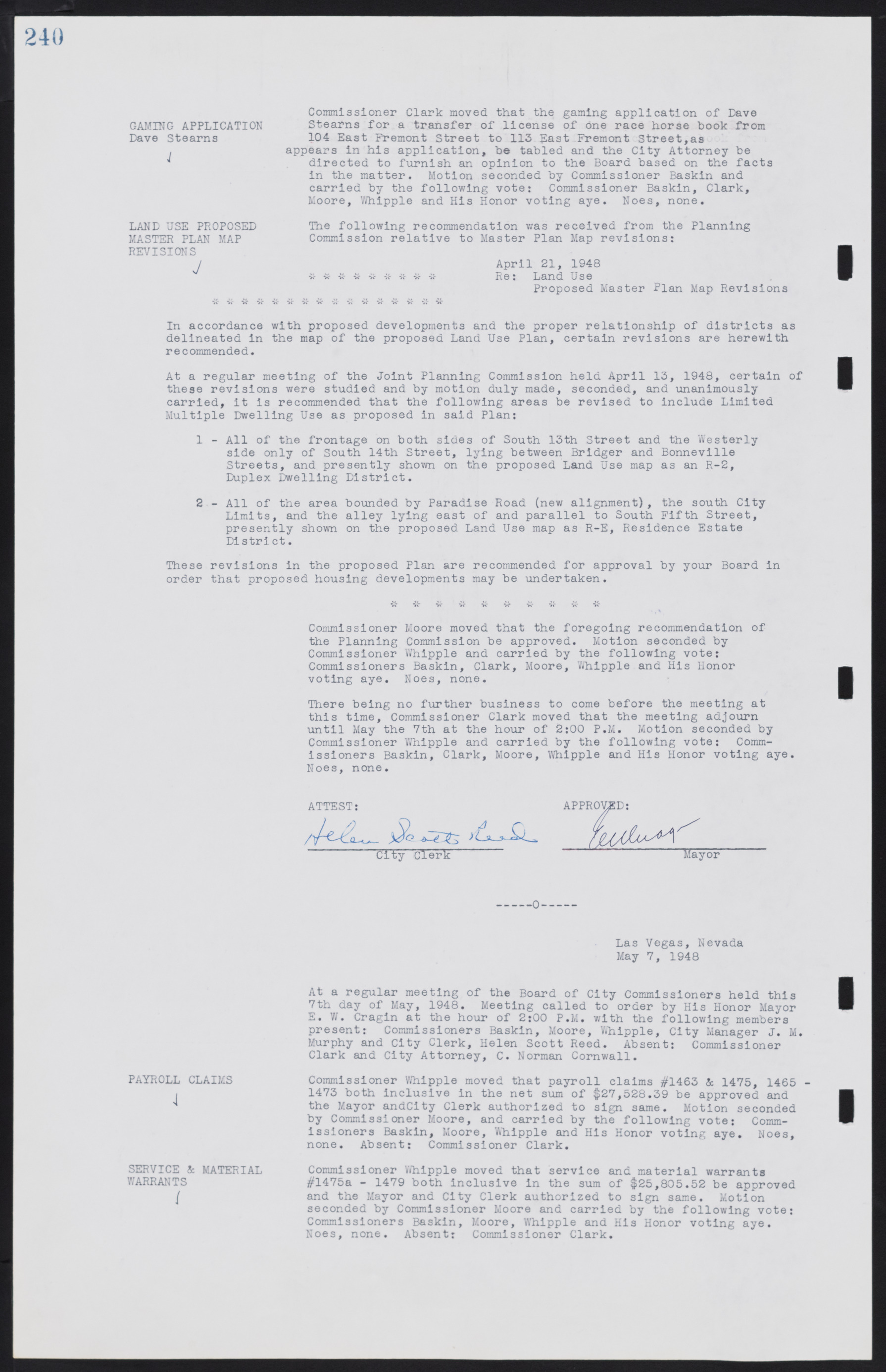 Las Vegas City Commission Minutes, January 7, 1947 to October 26, 1949, lvc000006-262