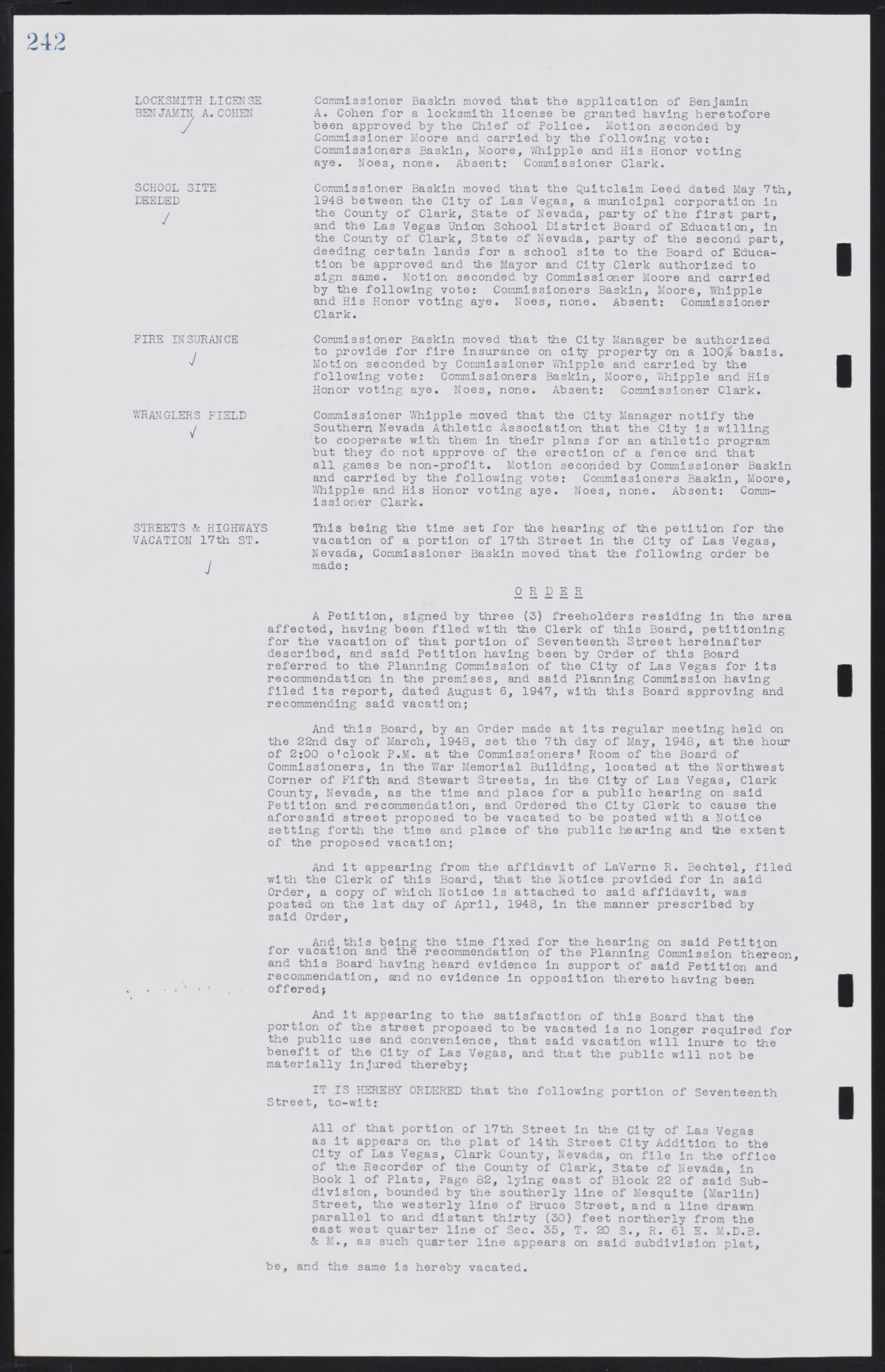 Las Vegas City Commission Minutes, January 7, 1947 to October 26, 1949, lvc000006-264