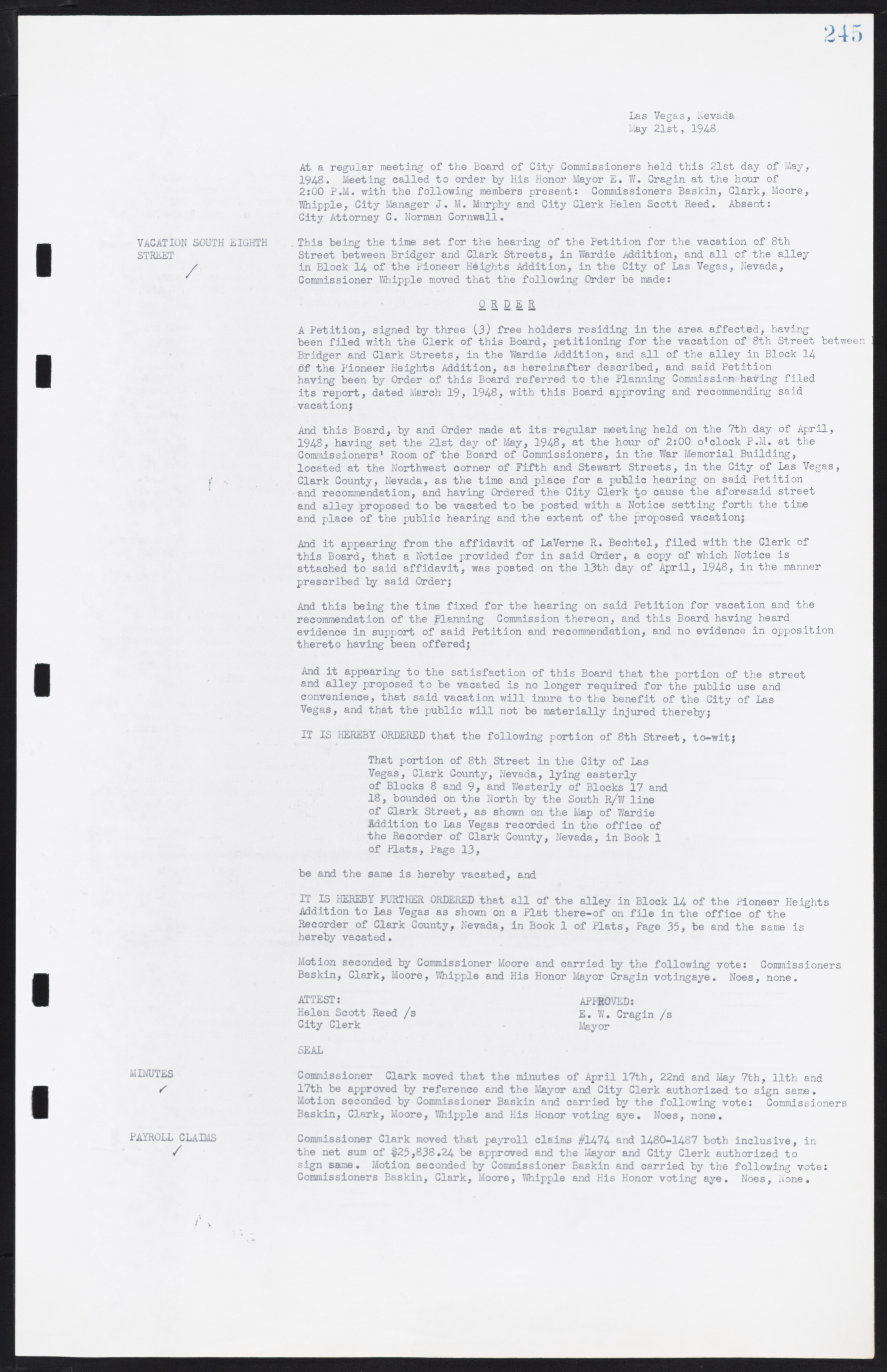 Las Vegas City Commission Minutes, January 7, 1947 to October 26, 1949, lvc000006-267