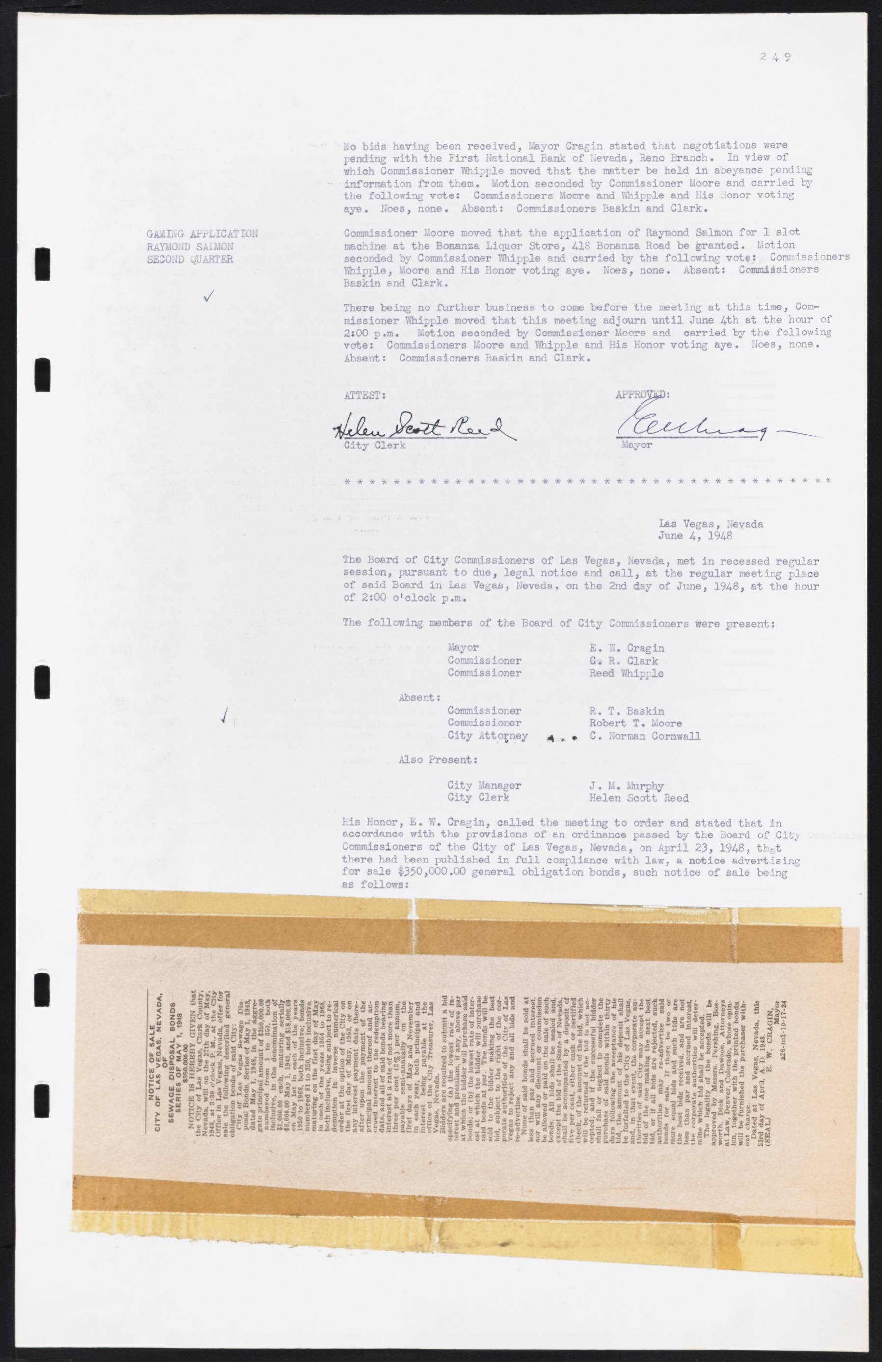 Las Vegas City Commission Minutes, January 7, 1947 to October 26, 1949, lvc000006-271