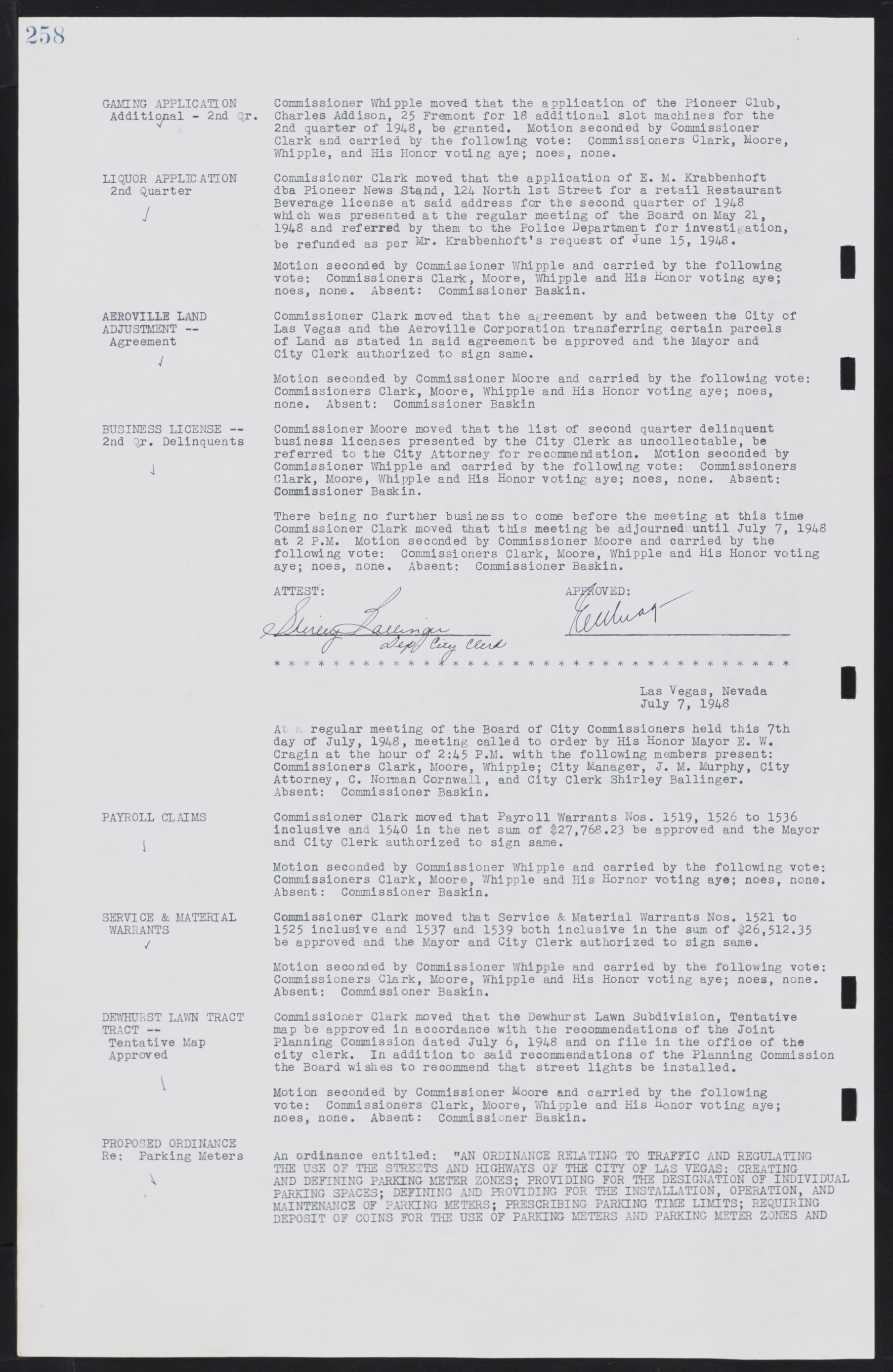 Las Vegas City Commission Minutes, January 7, 1947 to October 26, 1949, lvc000006-280